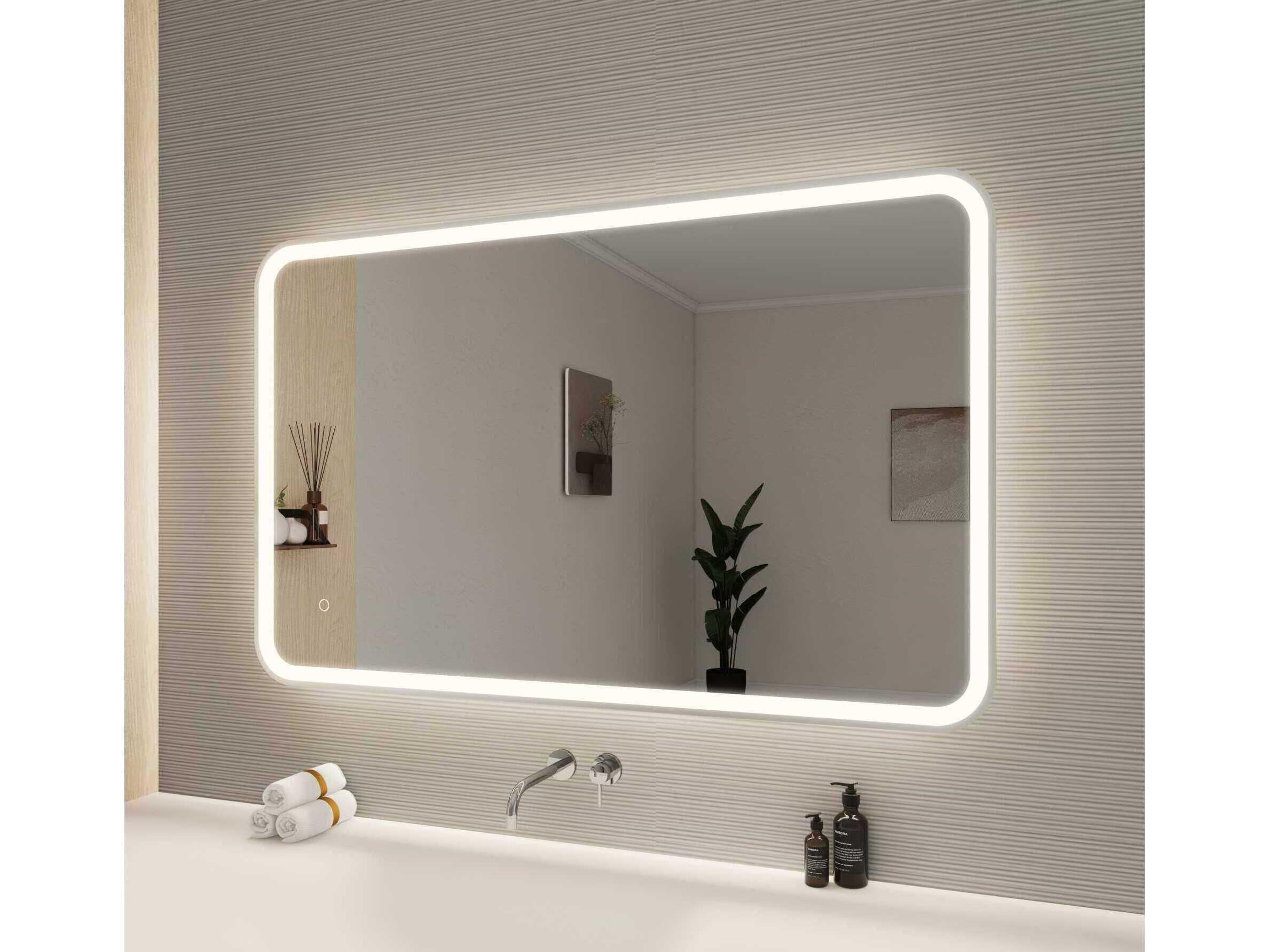 Elegant Lighting Harmoni Silver Rectangular Wall Mirror