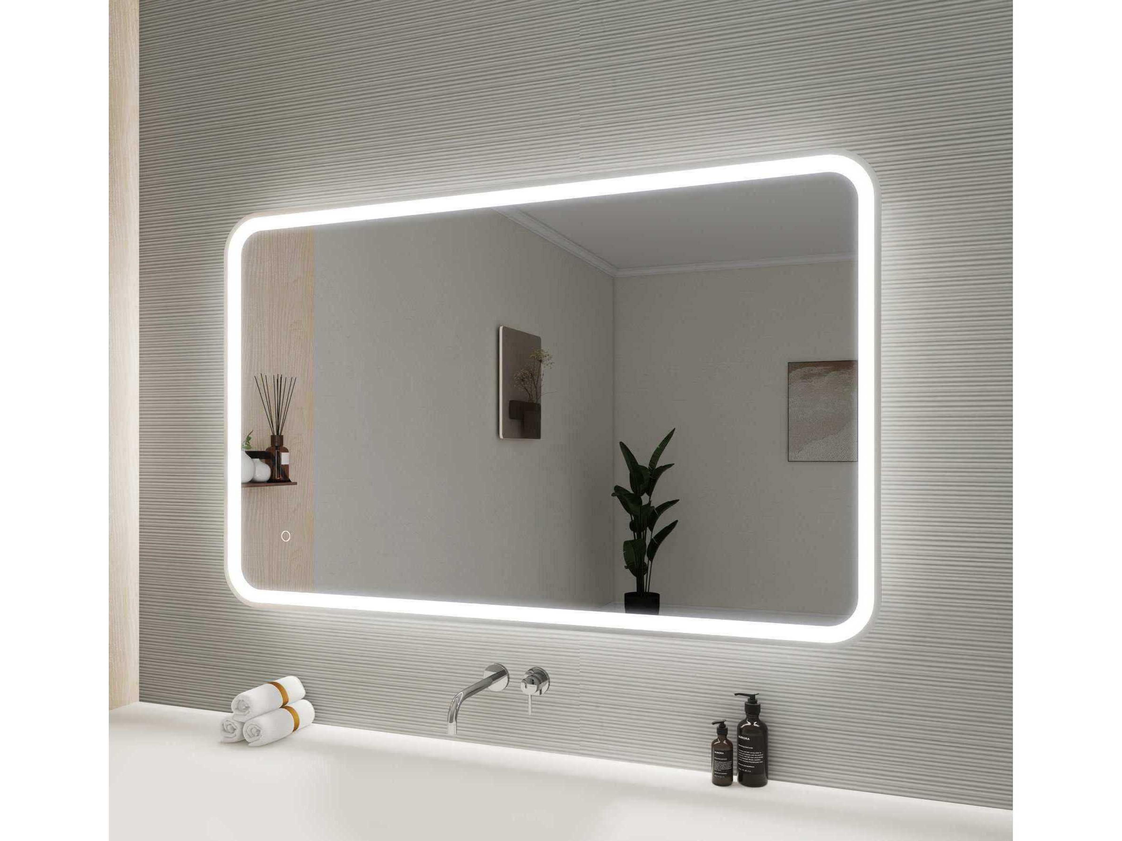 Elegant Lighting Harmoni Silver Rectangular Wall Mirror