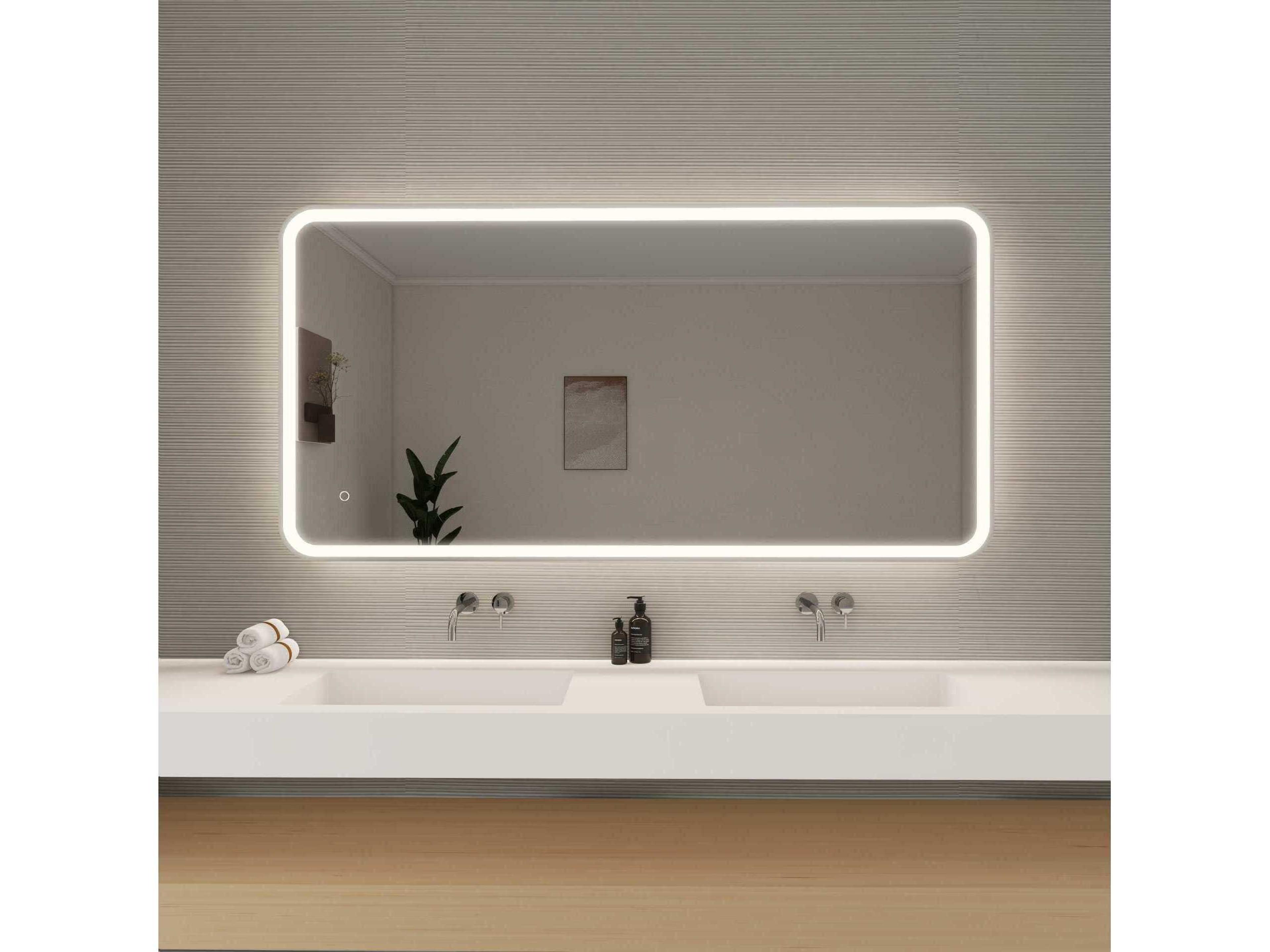 Elegant Lighting Harmoni Silver Rectangular Wall Mirror