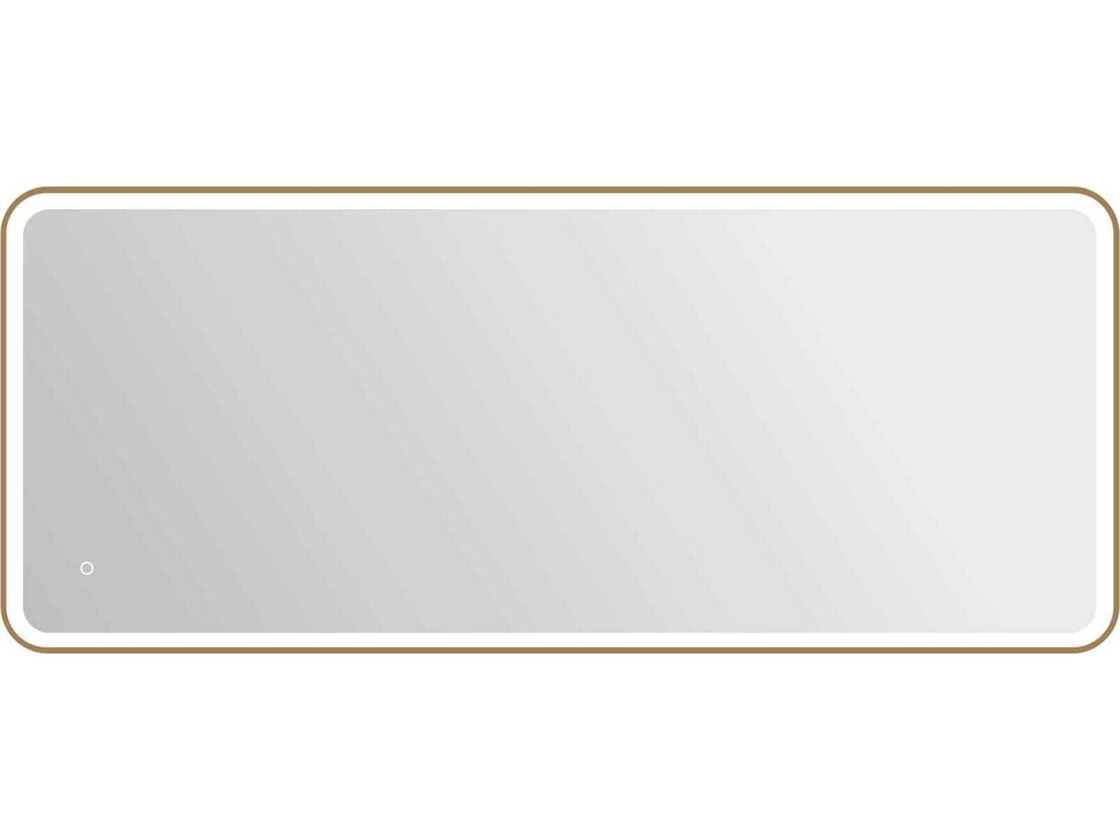 Harmoni Satin Gold Rectangular Wall Mirror