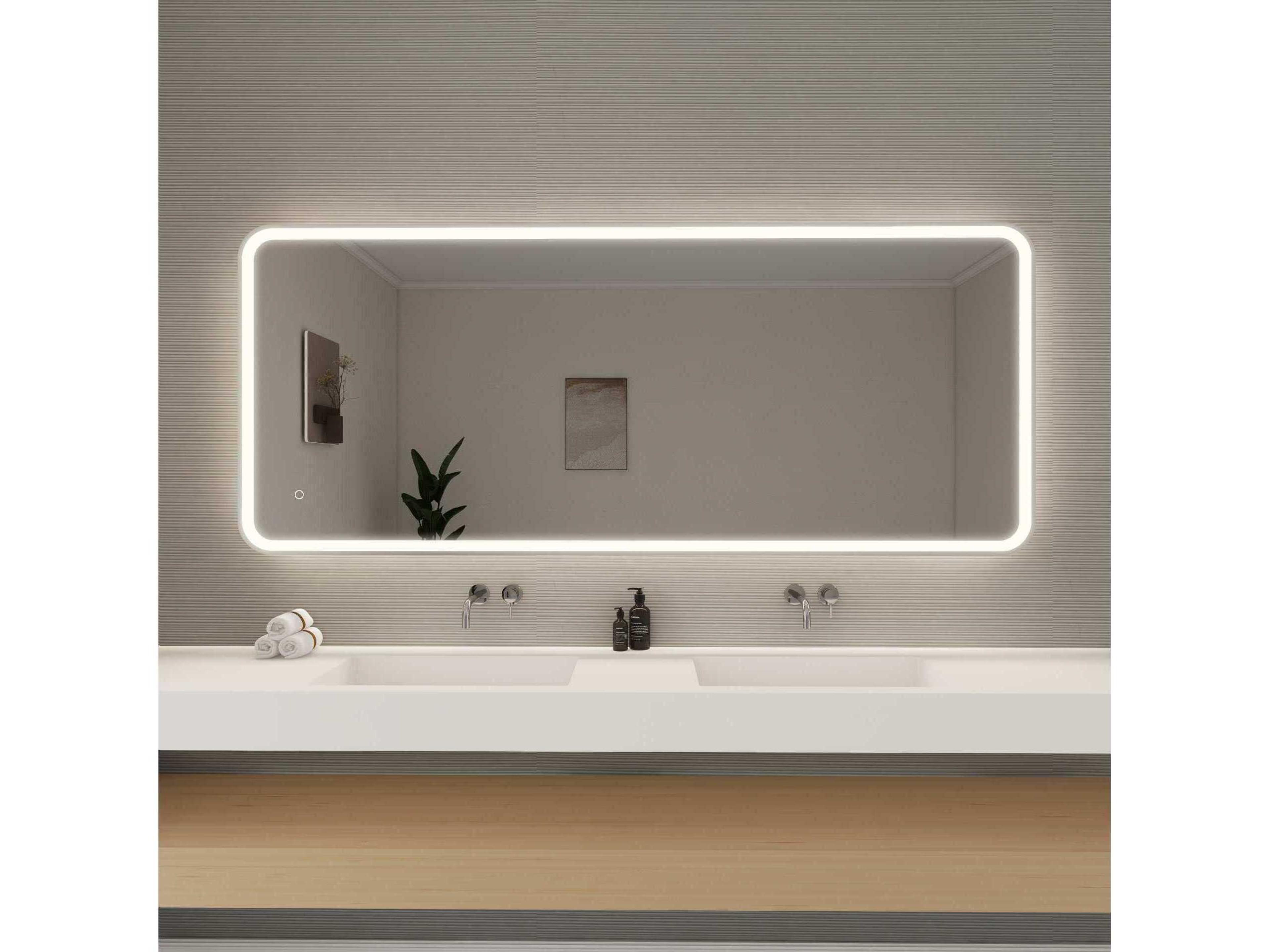 Elegant Lighting Harmoni Silver Rectangular Wall Mirror