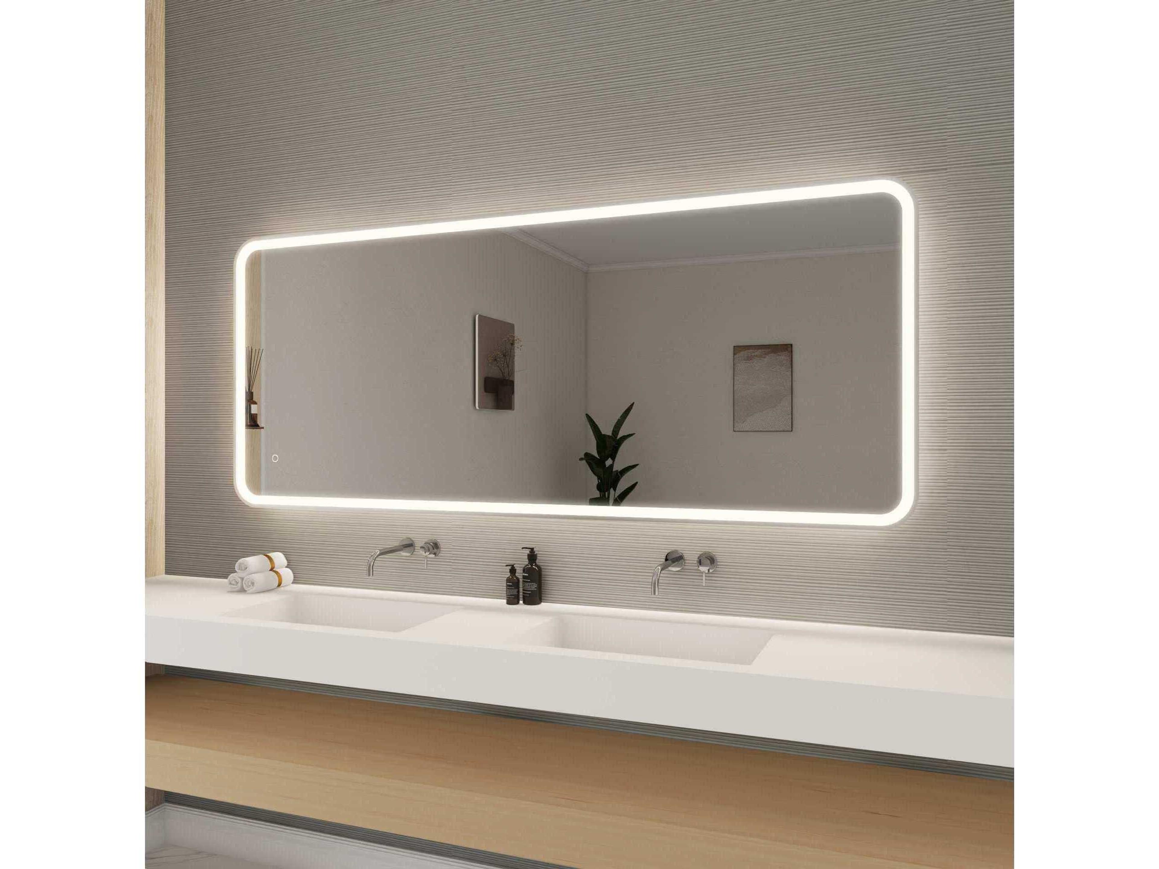 Elegant Lighting Harmoni Silver Rectangular Wall Mirror
