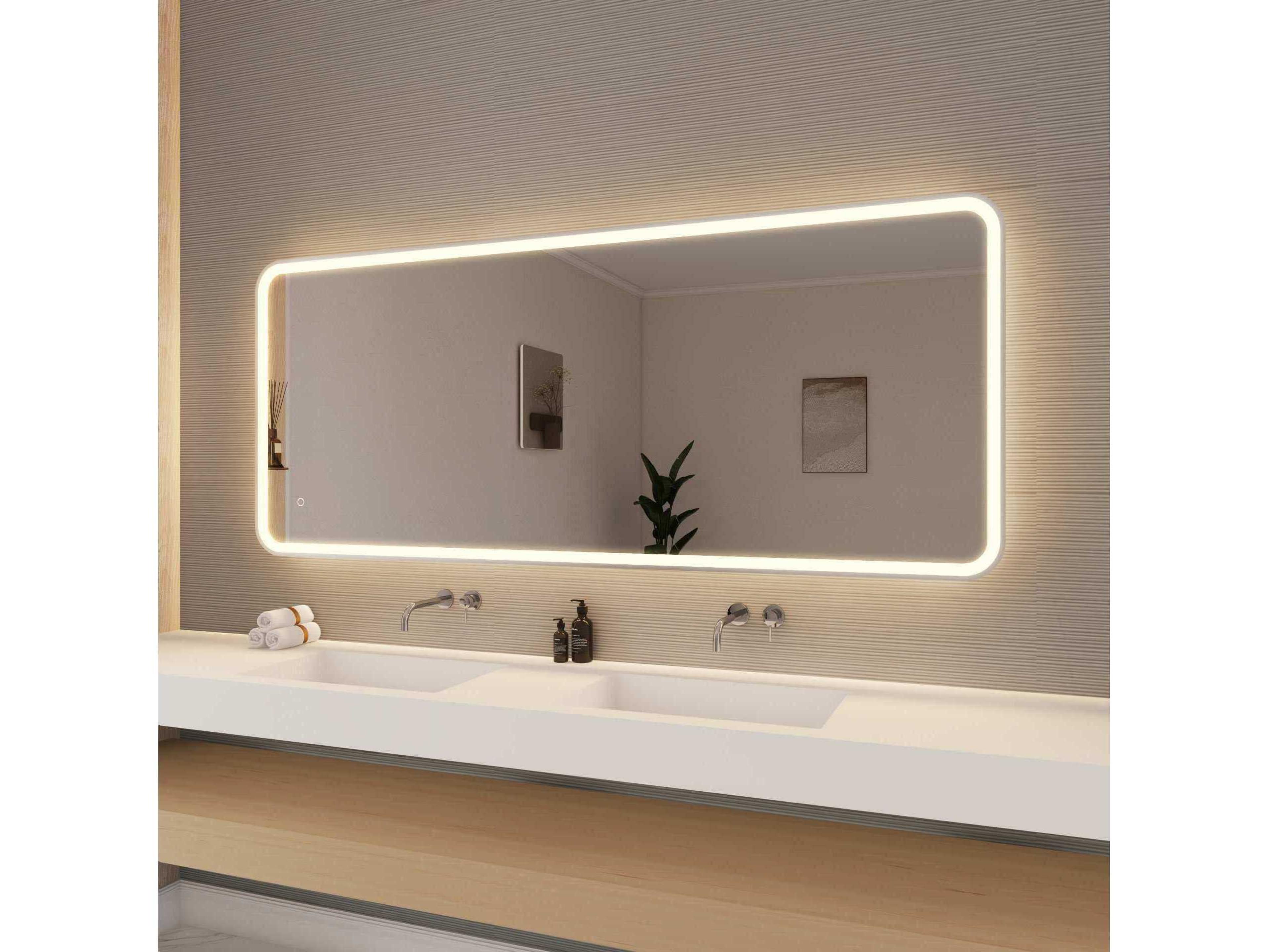 Elegant Lighting Harmoni Silver Rectangular Wall Mirror