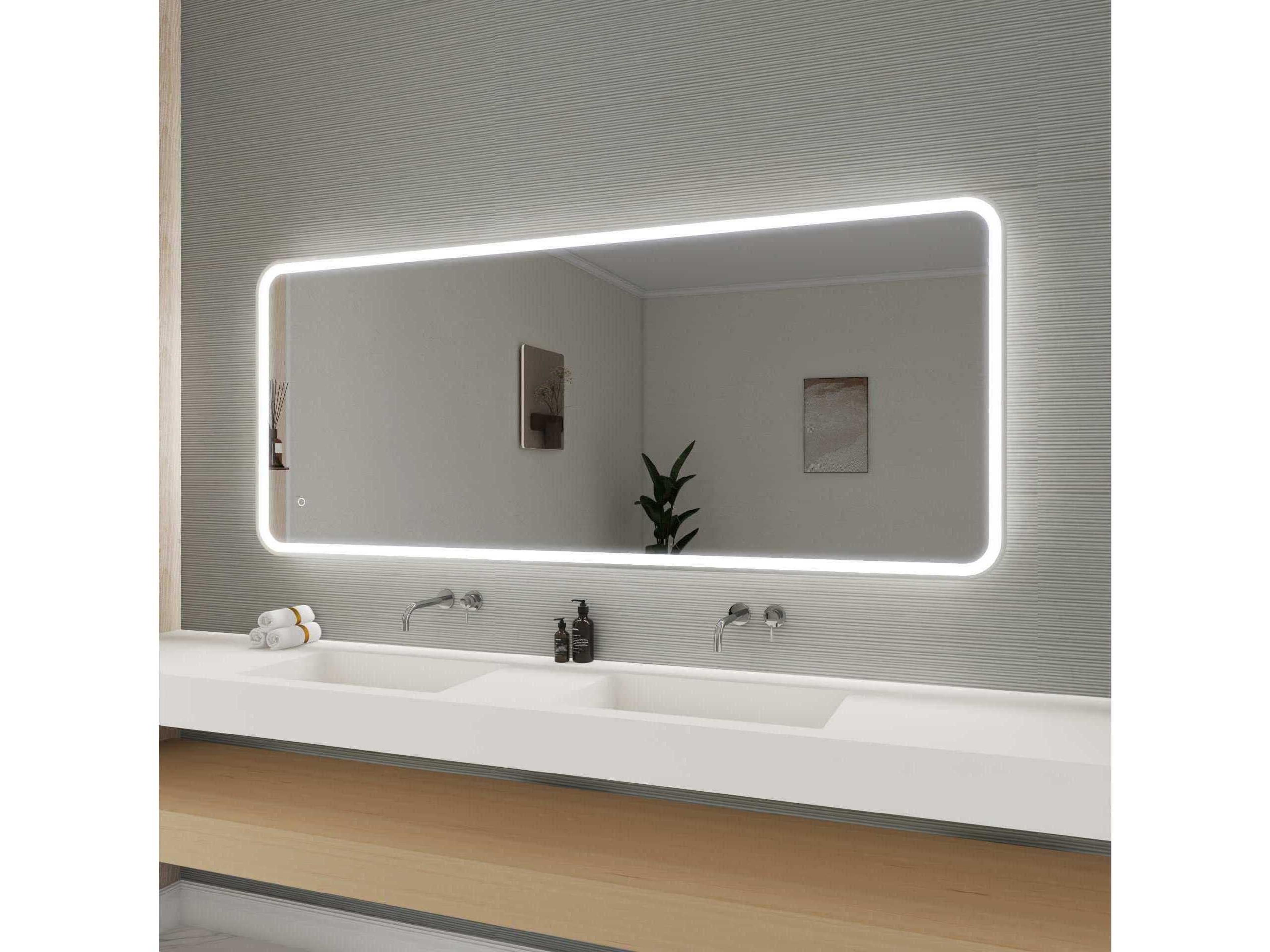 Elegant Lighting Harmoni Silver Rectangular Wall Mirror