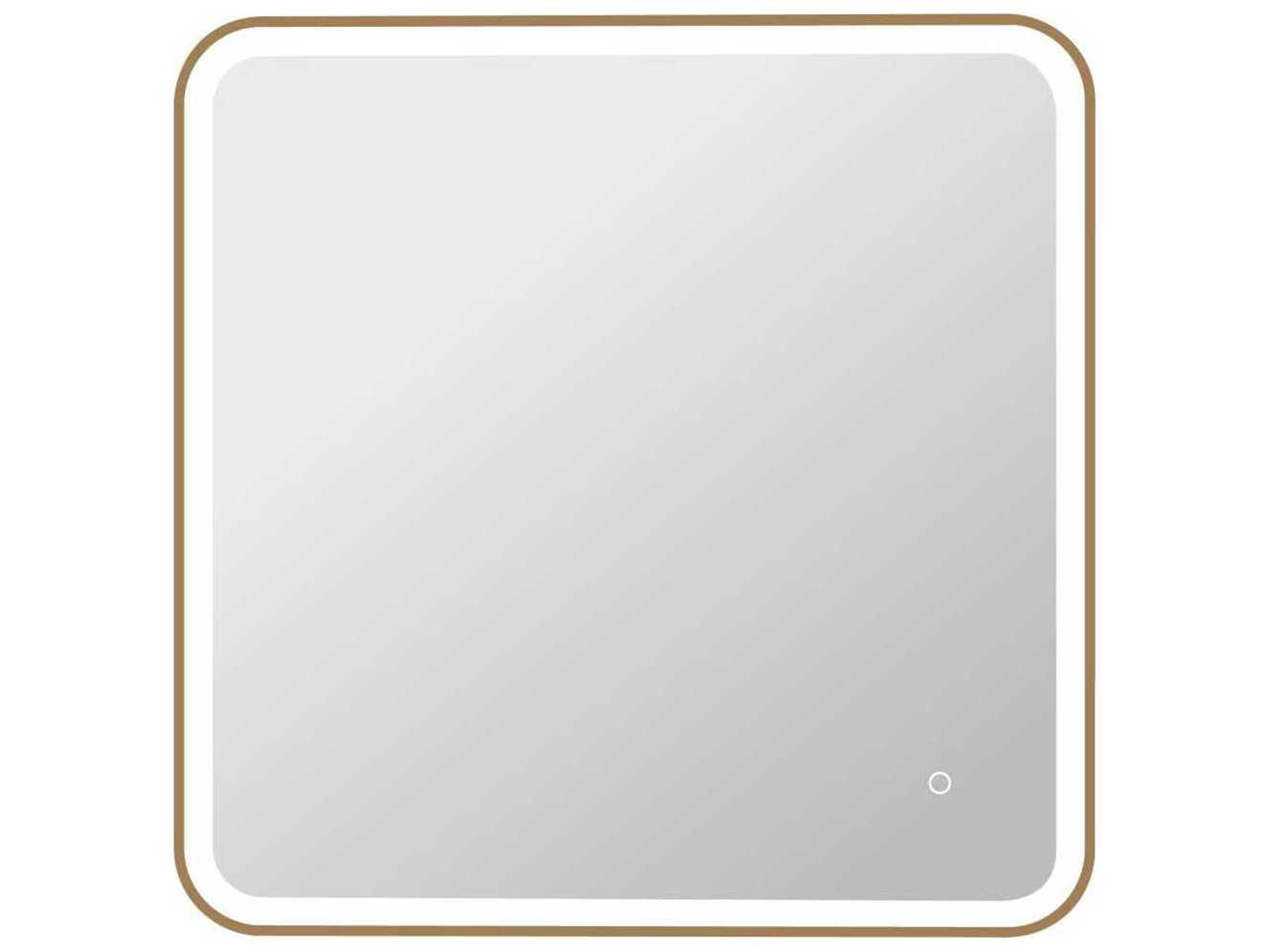 Harmoni Satin Gold Square Wall Mirror