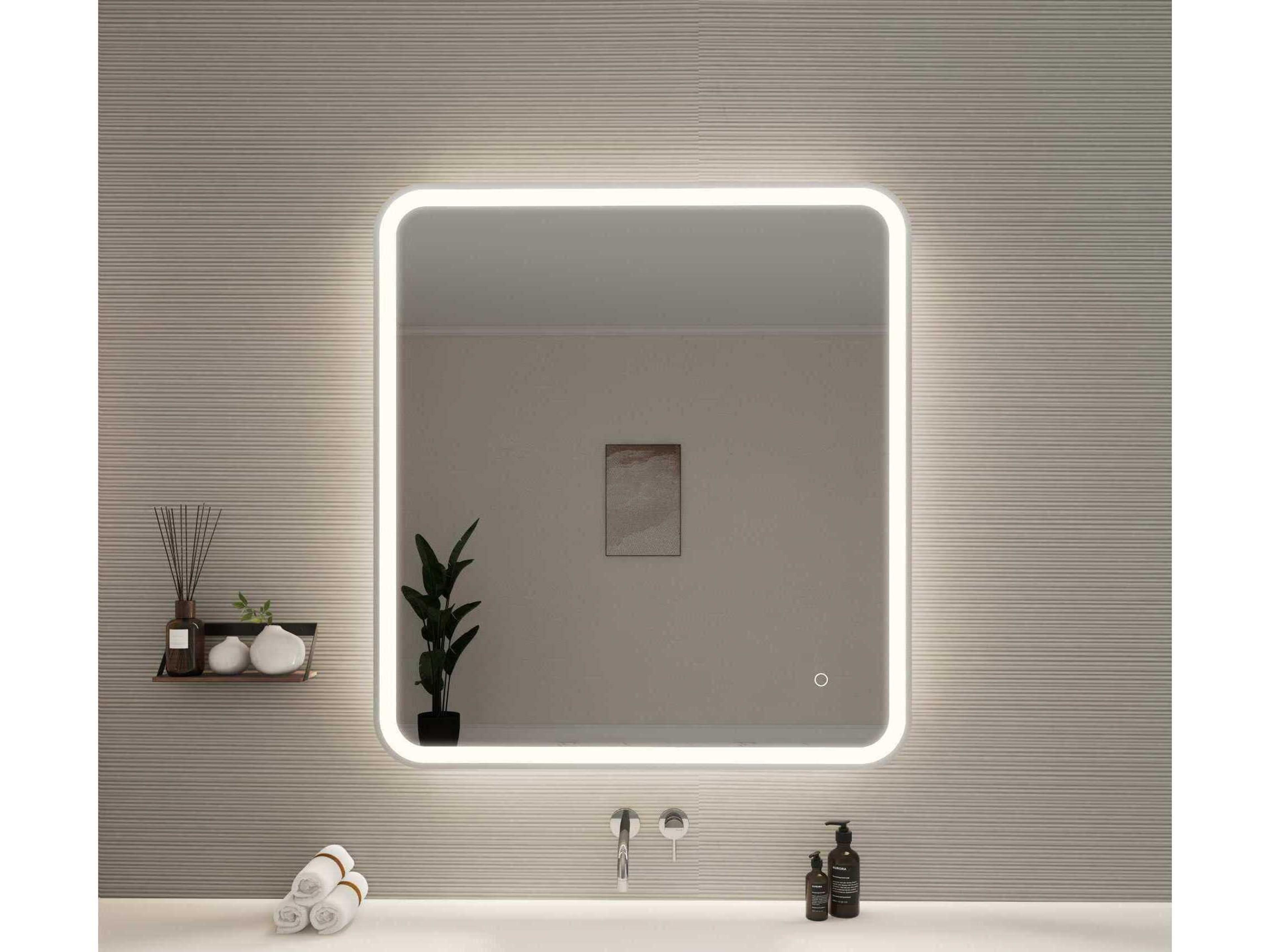 Elegant Lighting Harmoni Silver Rectangular Wall Mirror
