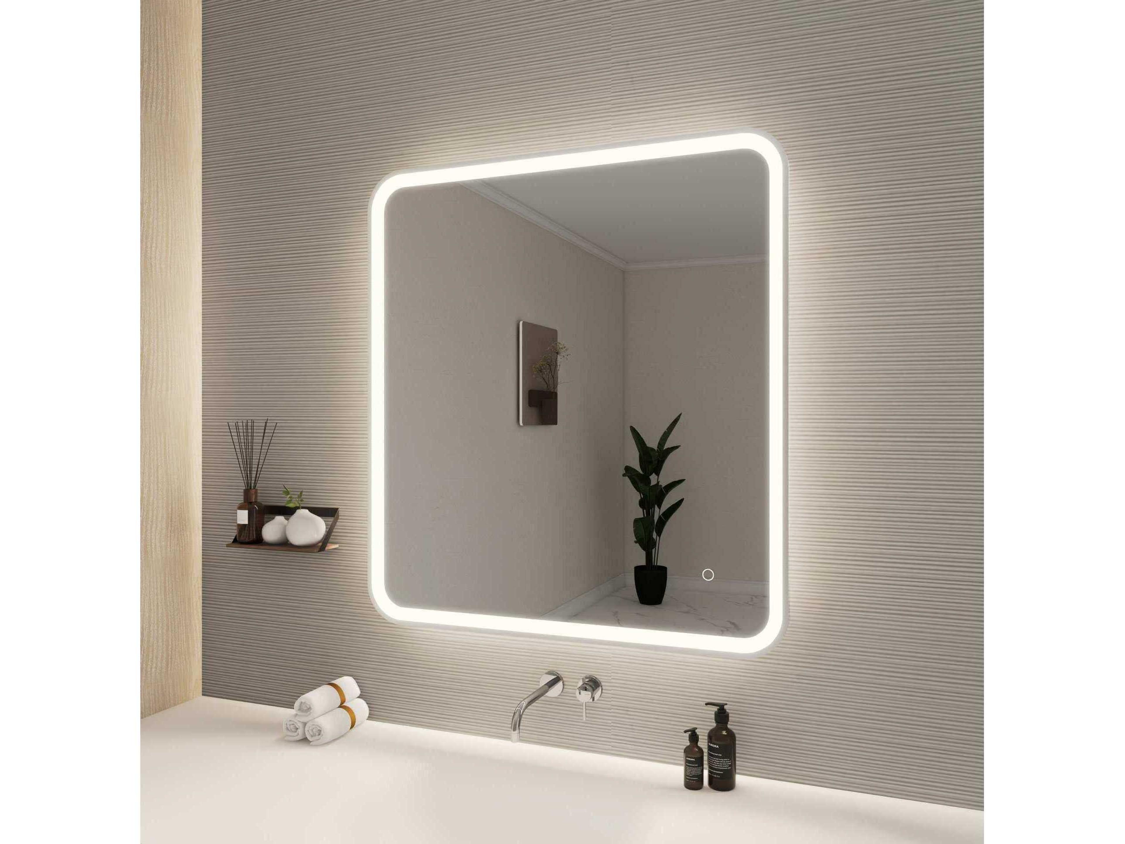 Elegant Lighting Harmoni Silver Rectangular Wall Mirror