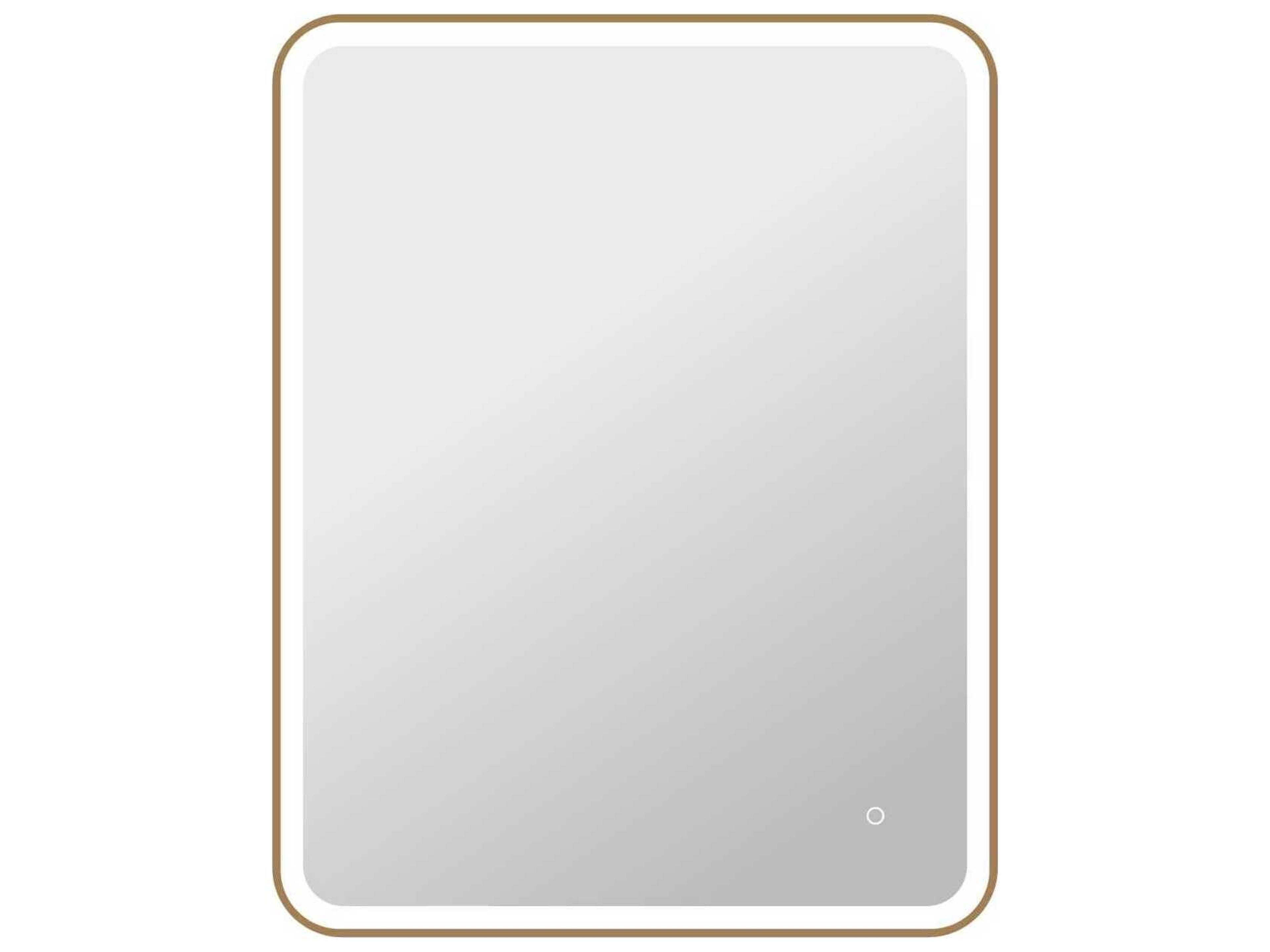 Harmoni Satin Gold Rectangular Wall Mirror