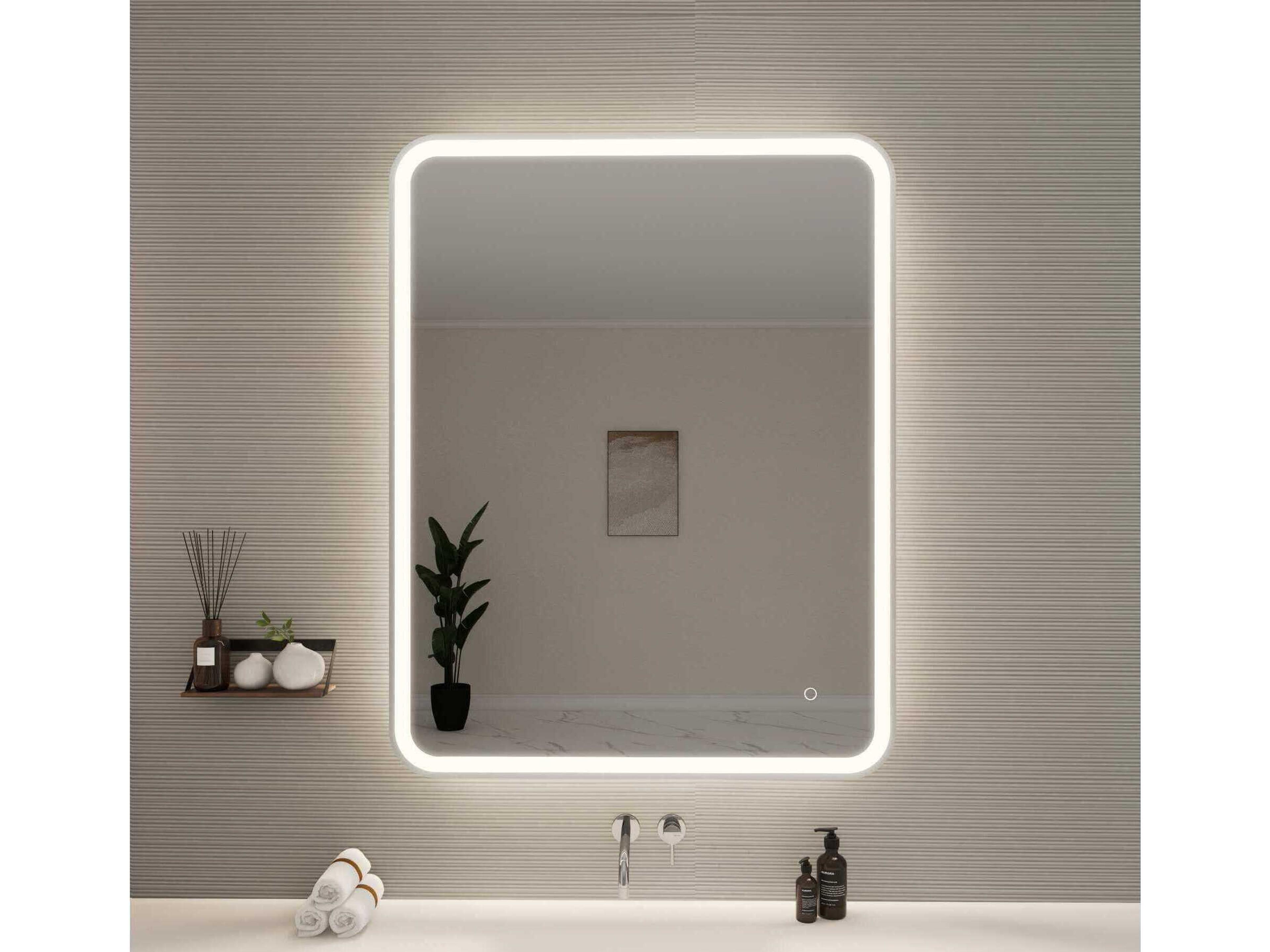 Elegant Lighting Harmoni Silver Rectangular Wall Mirror
