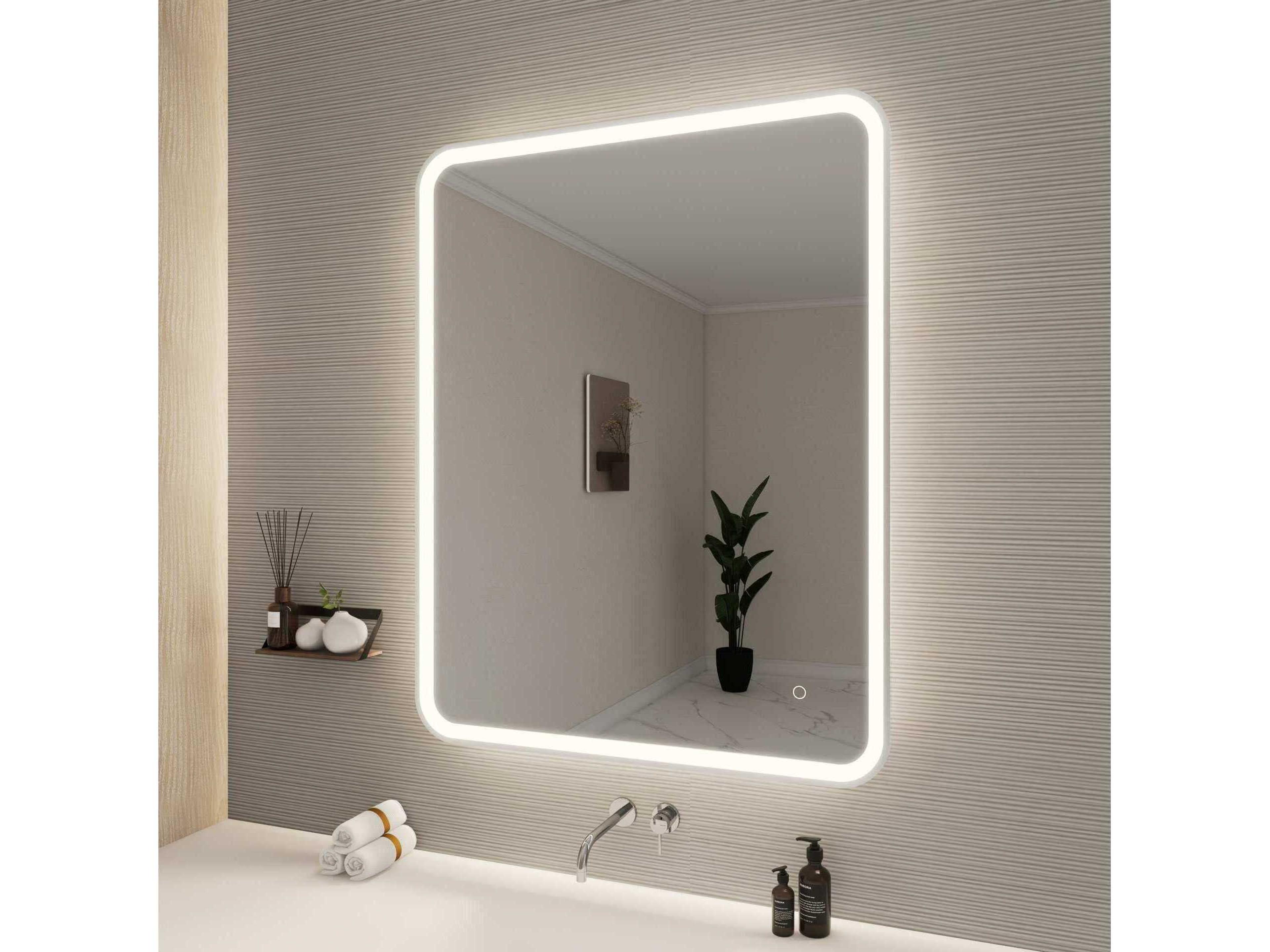 Elegant Lighting Harmoni Silver Rectangular Wall Mirror