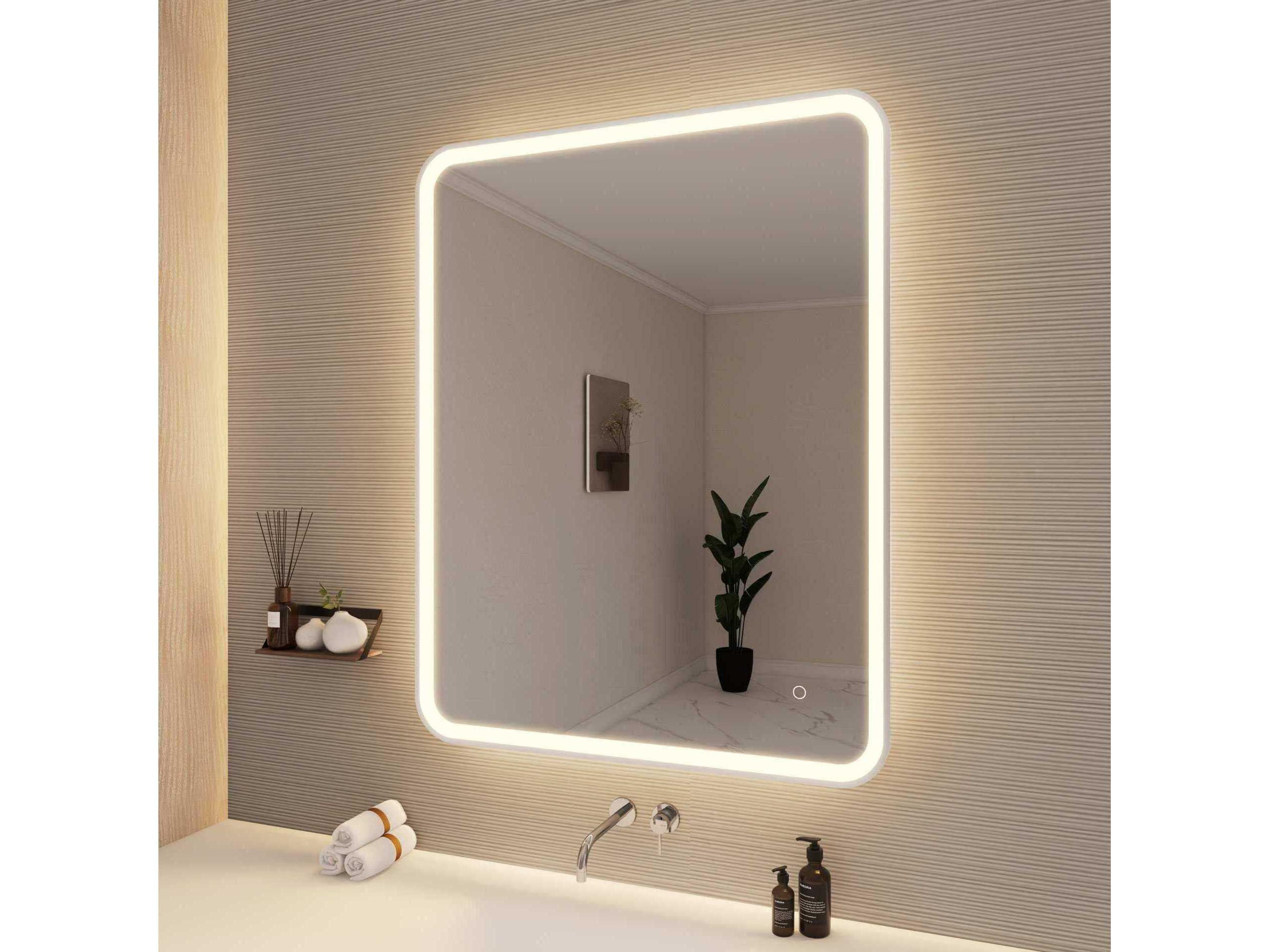 Elegant Lighting Harmoni Silver Rectangular Wall Mirror