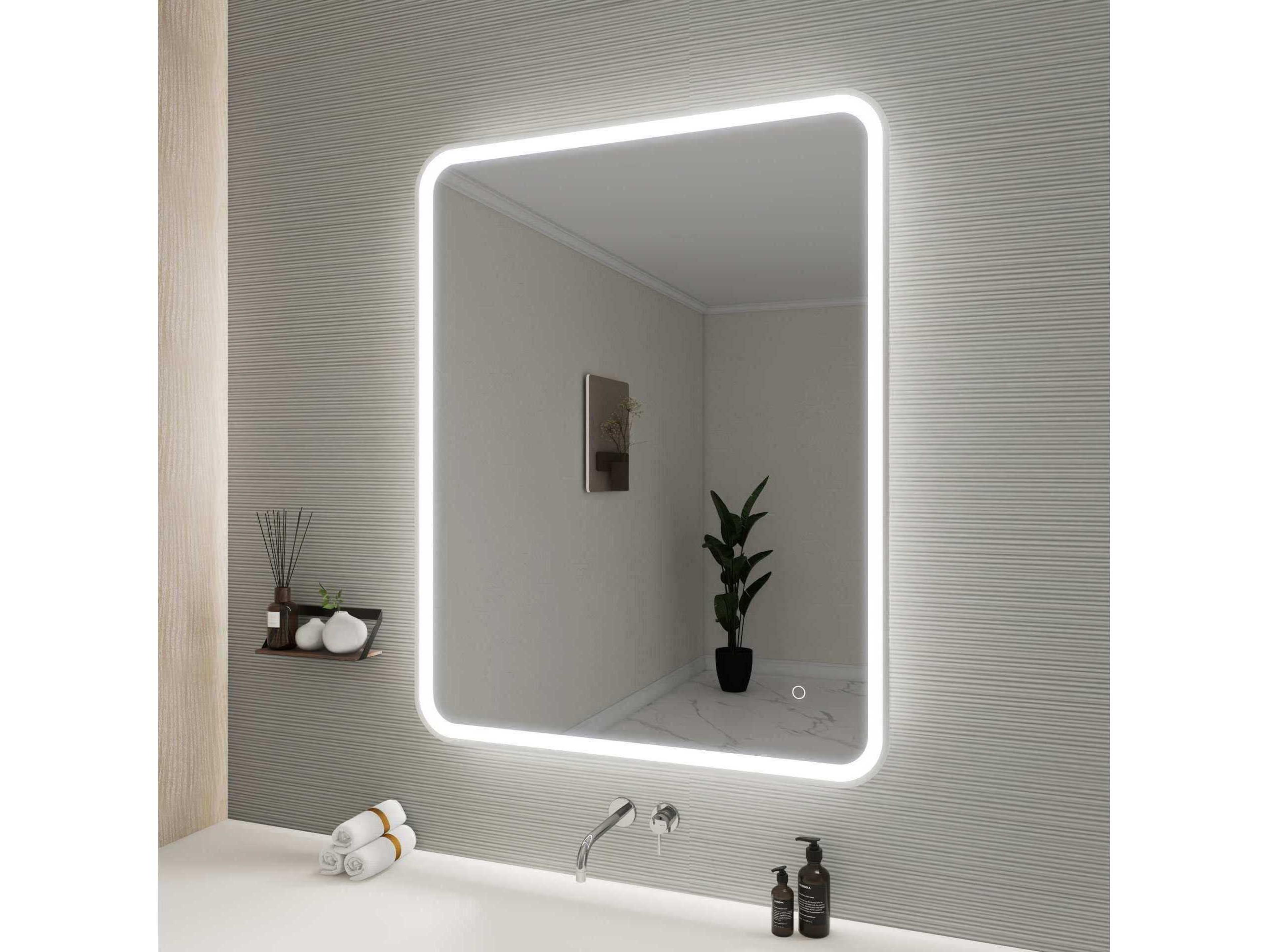 Elegant Lighting Harmoni Silver Rectangular Wall Mirror