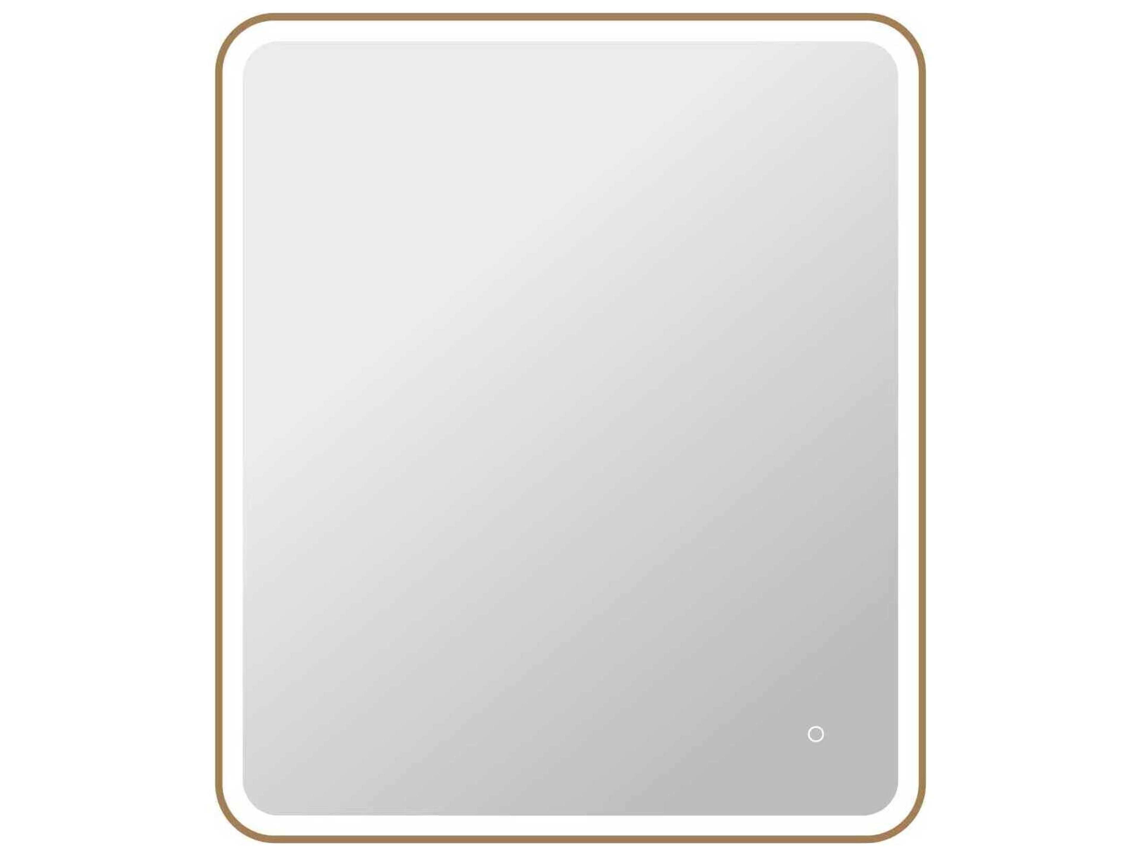 Harmoni Satin Gold Rectangular Wall Mirror