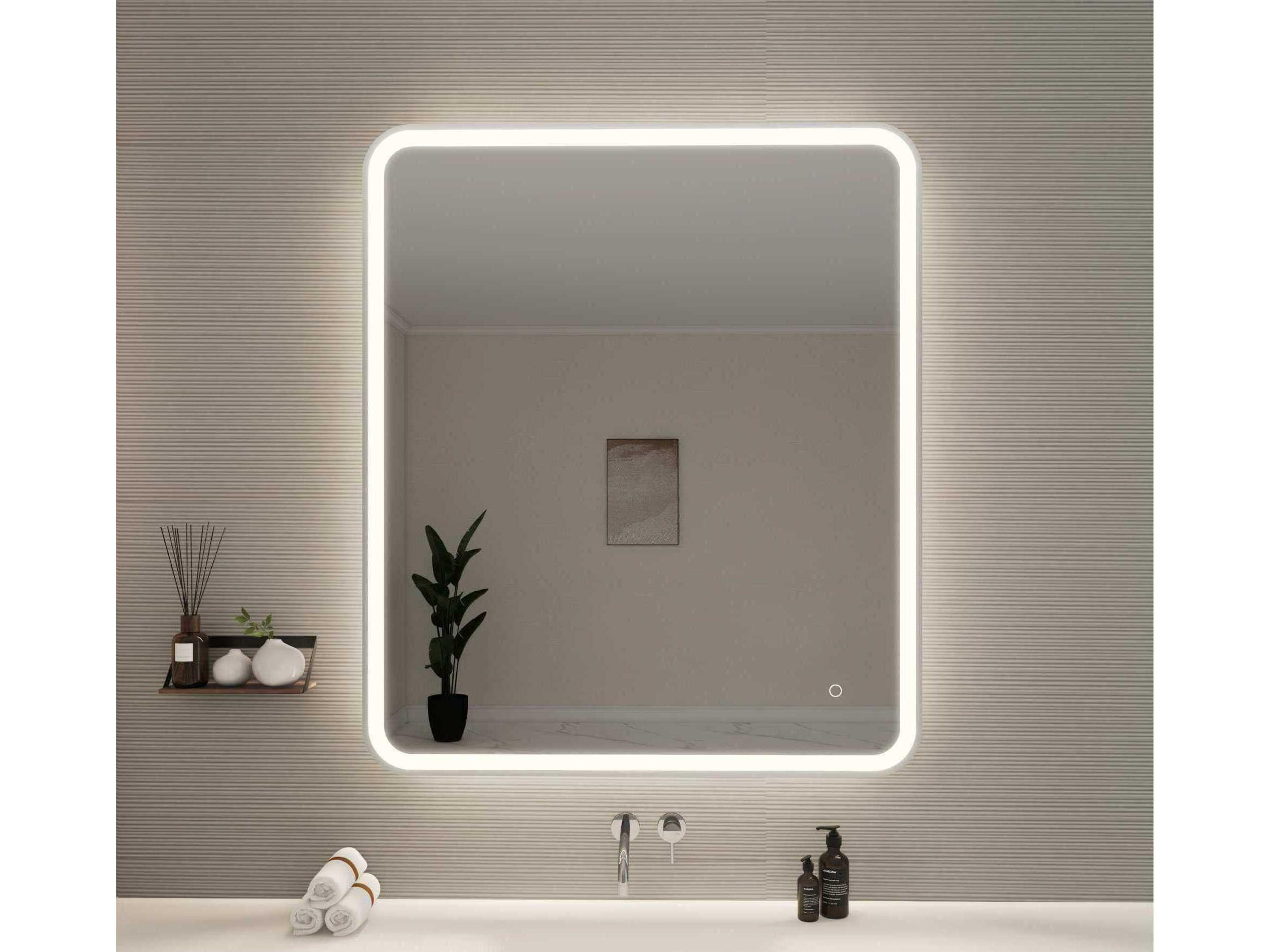 Elegant Lighting Harmoni Silver Rectangular Wall Mirror
