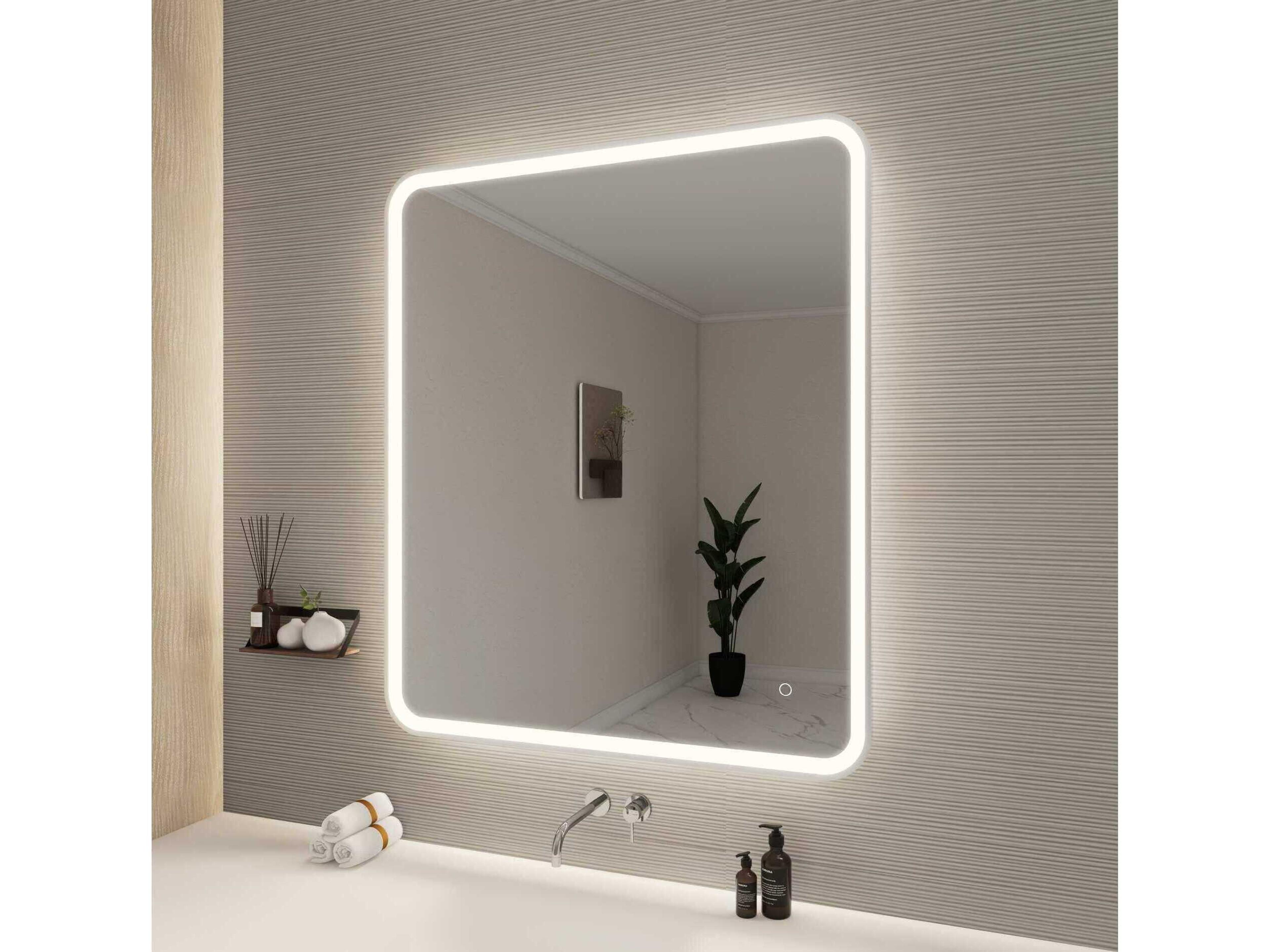 Elegant Lighting Harmoni Silver Rectangular Wall Mirror