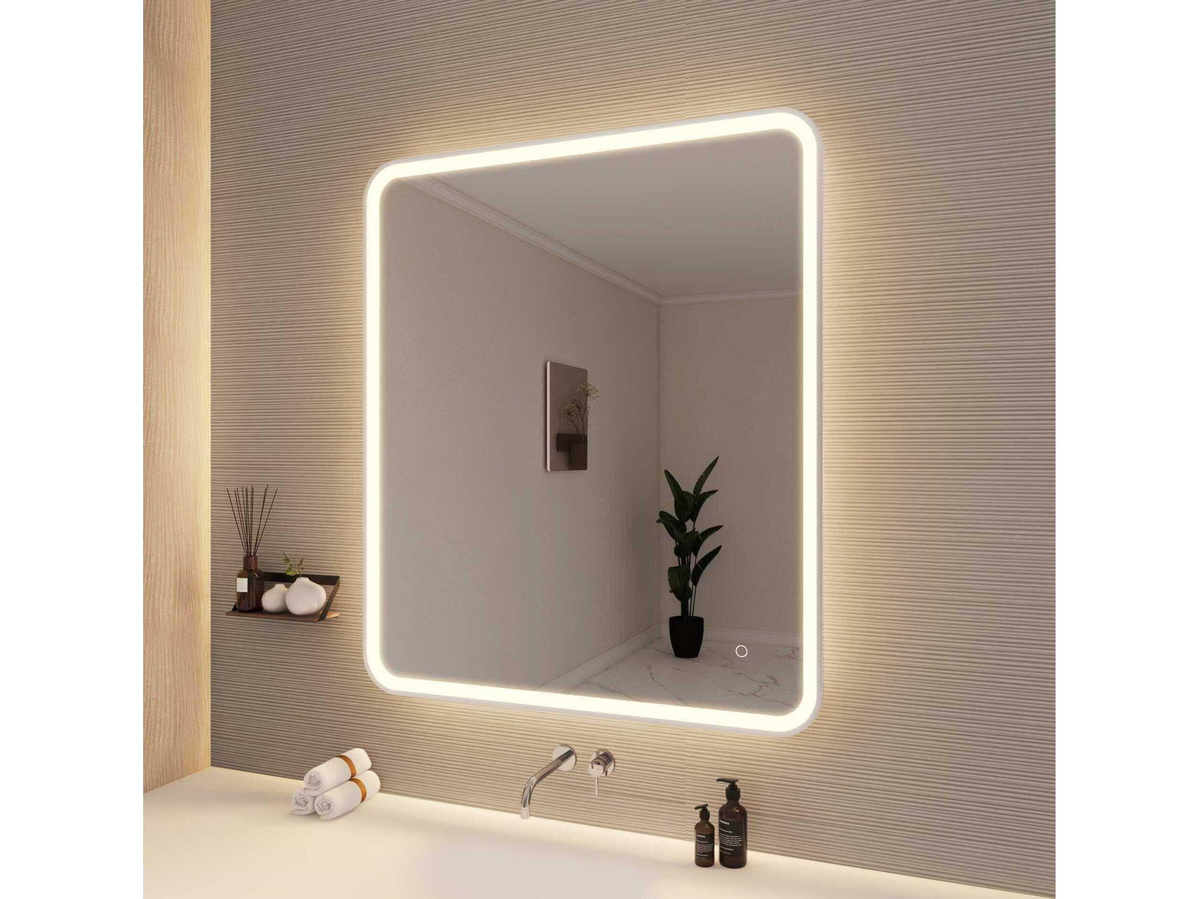 Elegant Lighting Harmoni Silver Rectangular Wall Mirror