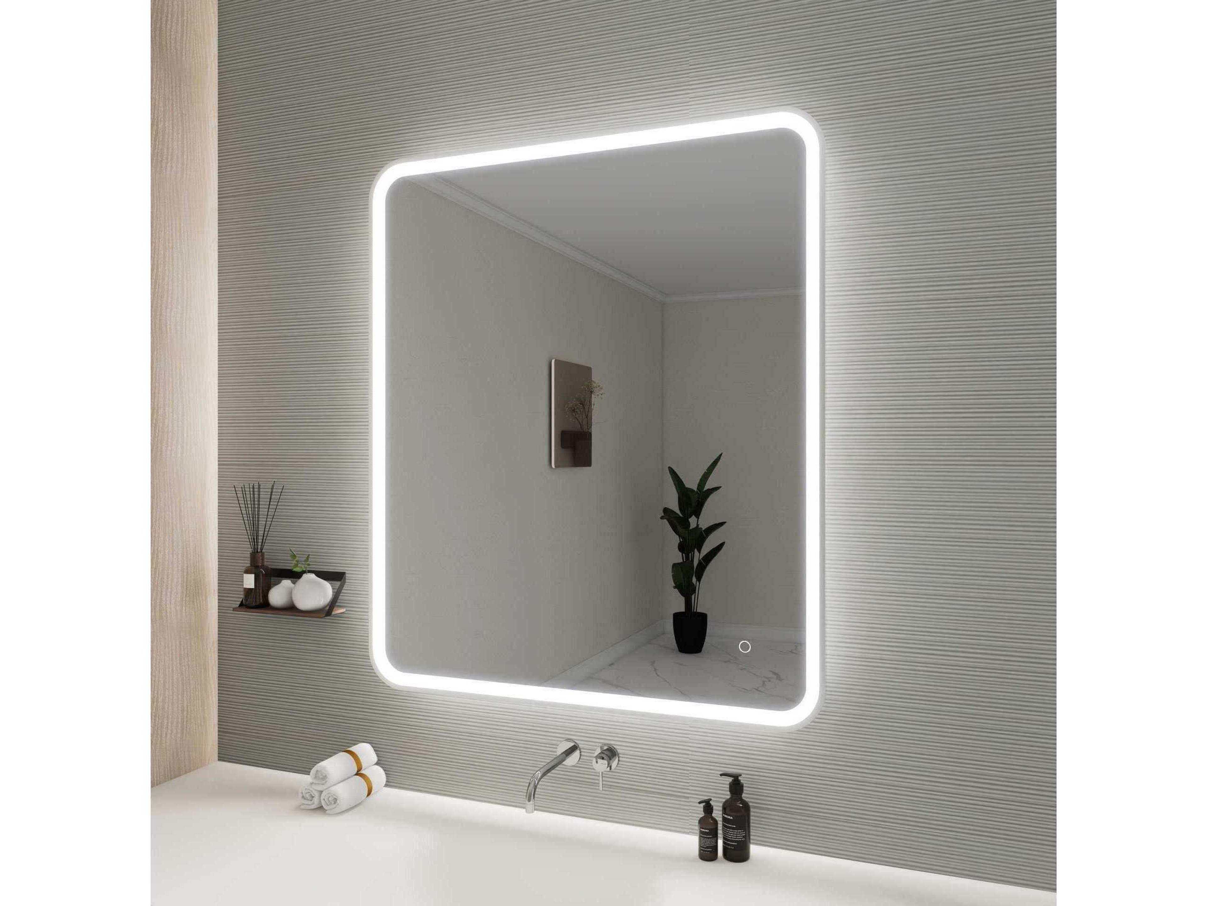 Elegant Lighting Harmoni Silver Rectangular Wall Mirror