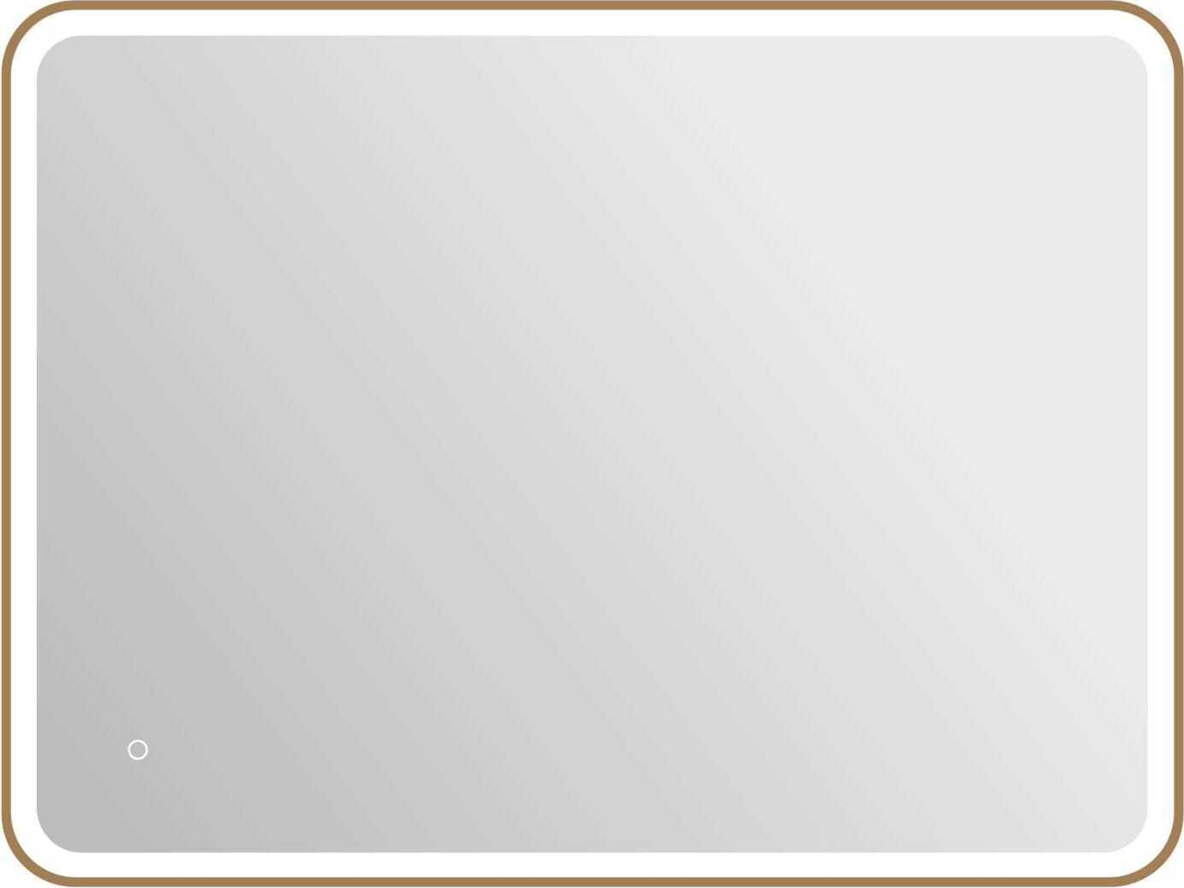 Harmoni Satin Gold Rectangular Wall Mirror