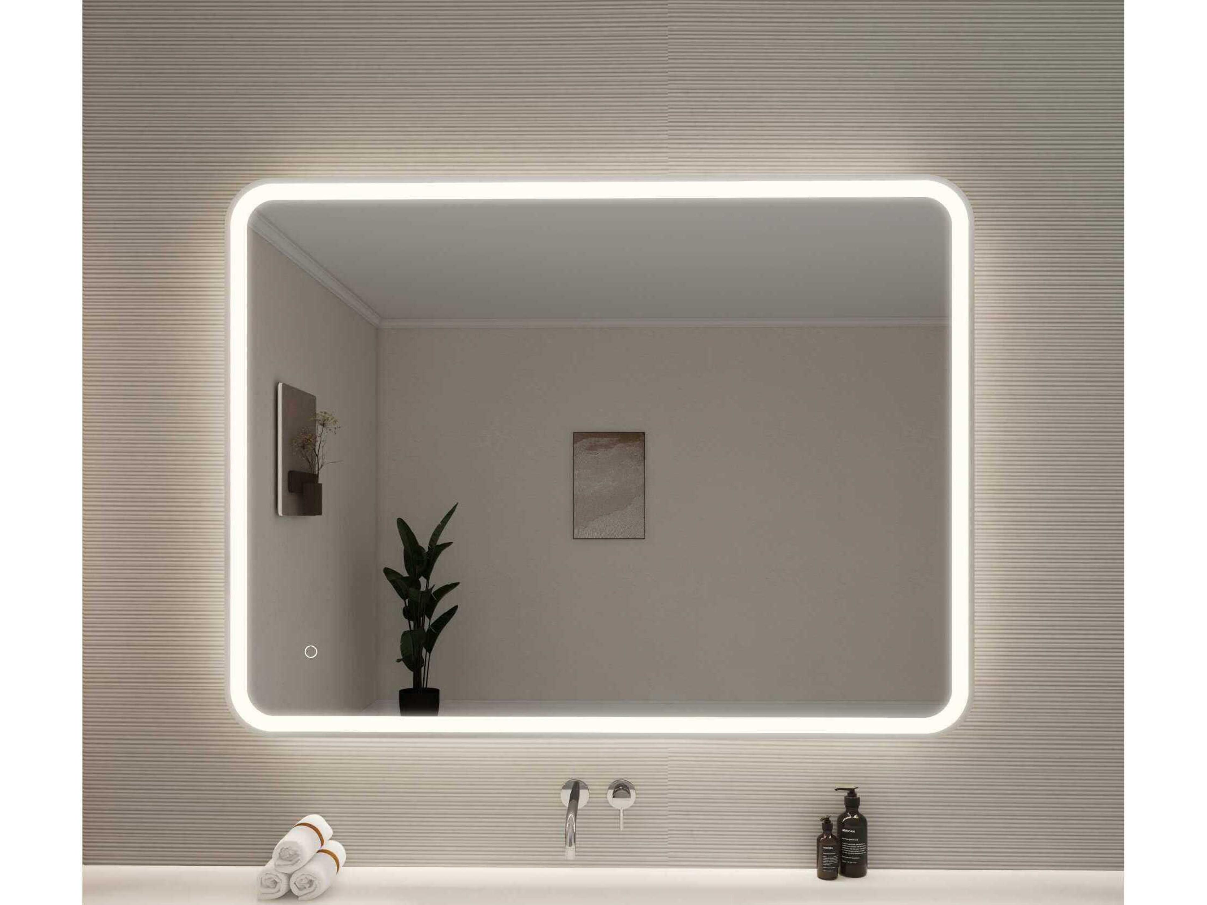 Elegant Lighting Harmoni Silver Rectangular Wall Mirror