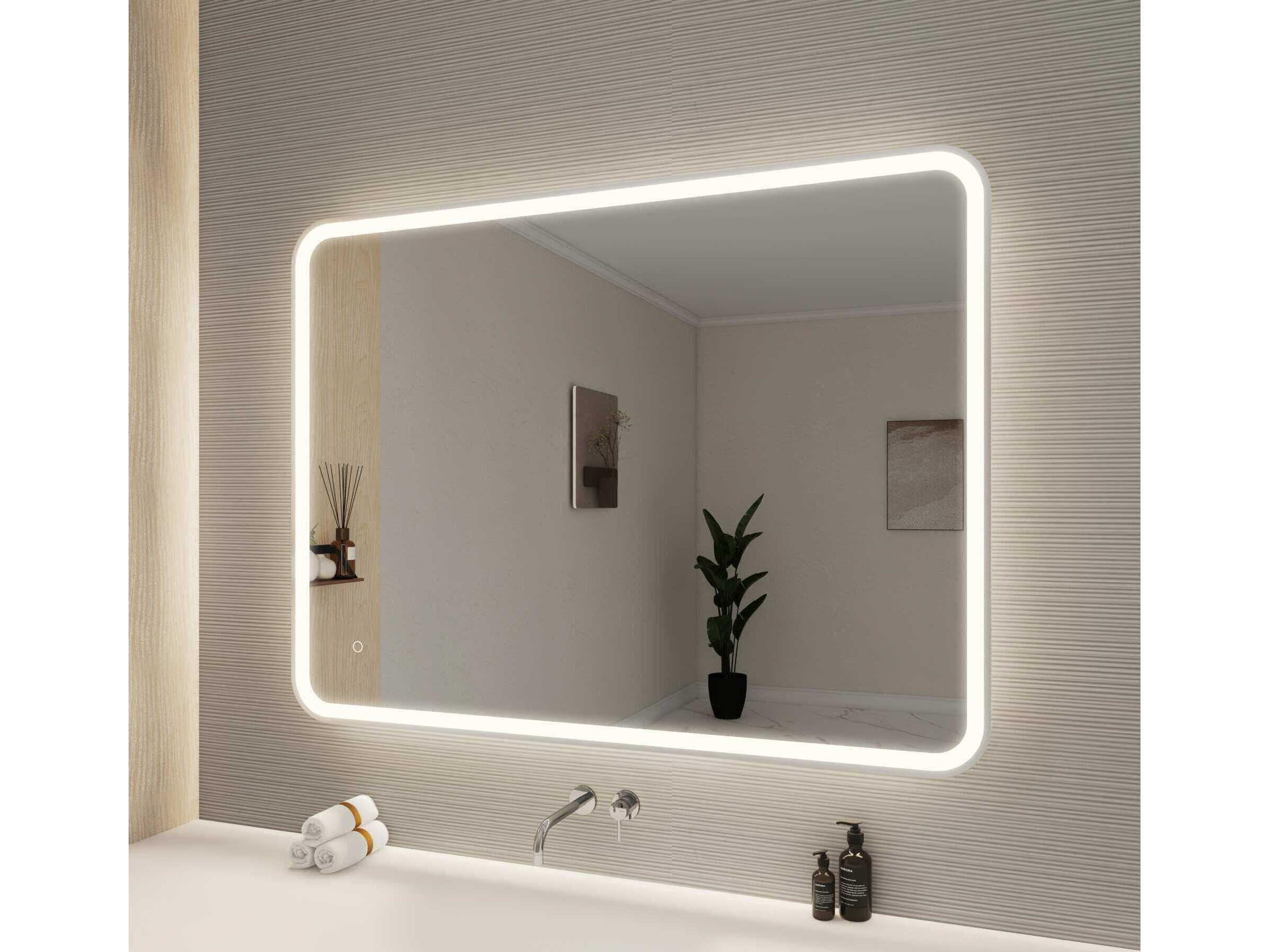 Elegant Lighting Harmoni Silver Rectangular Wall Mirror