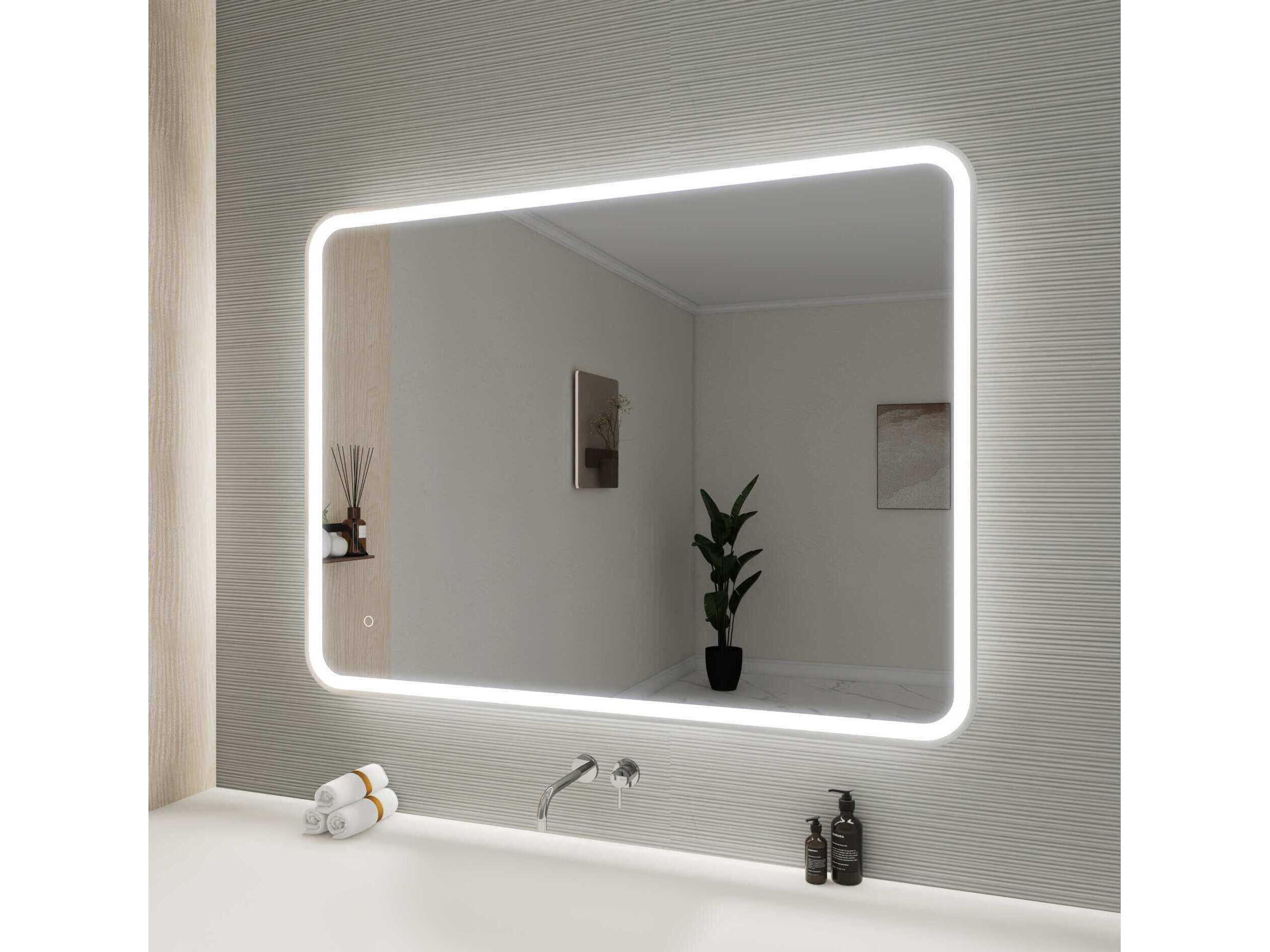 Elegant Lighting Harmoni Silver Rectangular Wall Mirror