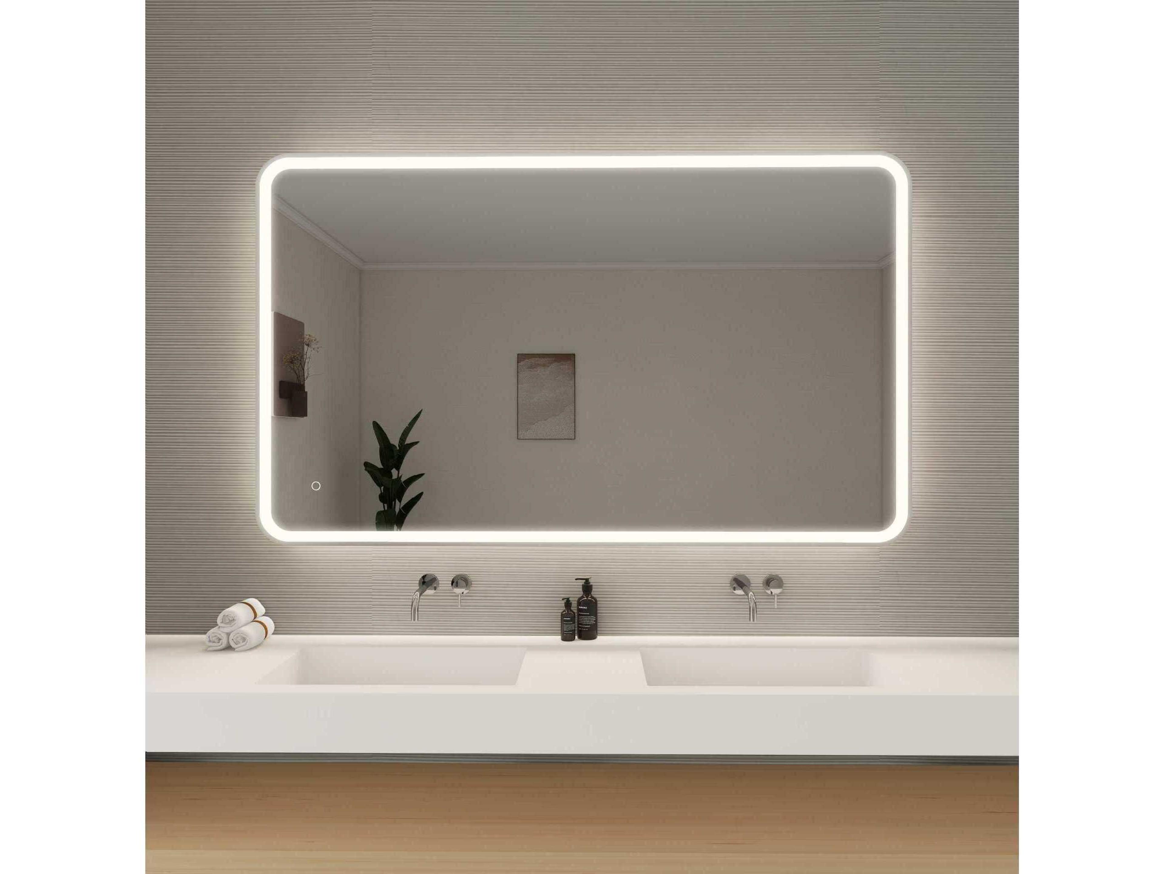 Elegant Lighting Harmoni Silver Rectangular Wall Mirror
