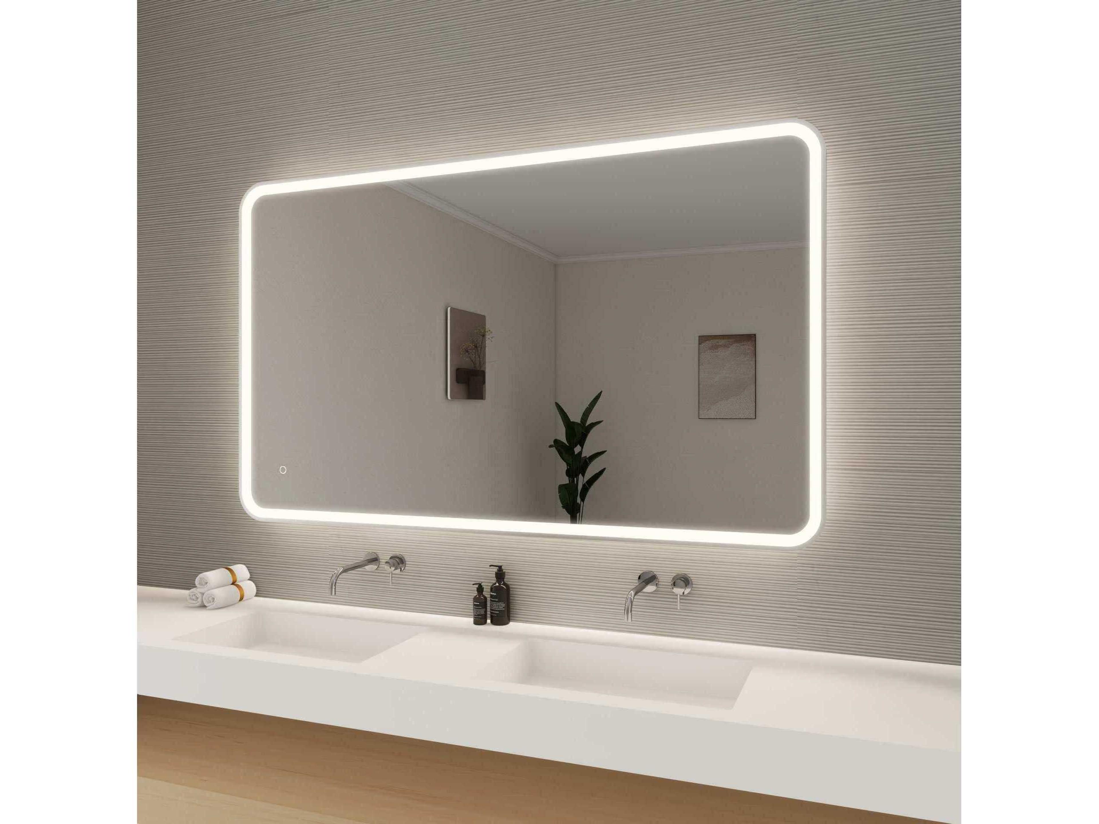 Elegant Lighting Harmoni Silver Rectangular Wall Mirror