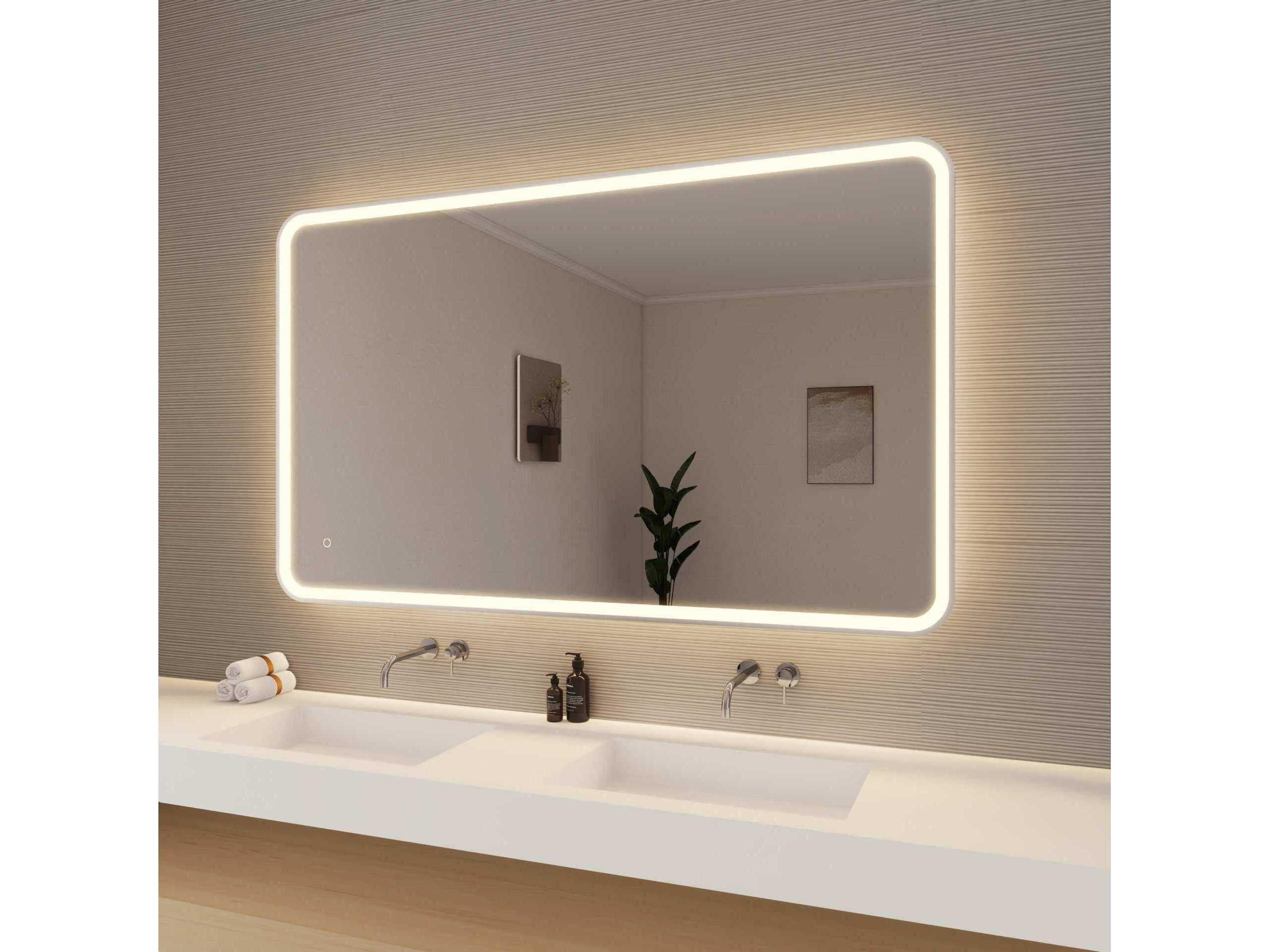Elegant Lighting Harmoni Silver Rectangular Wall Mirror