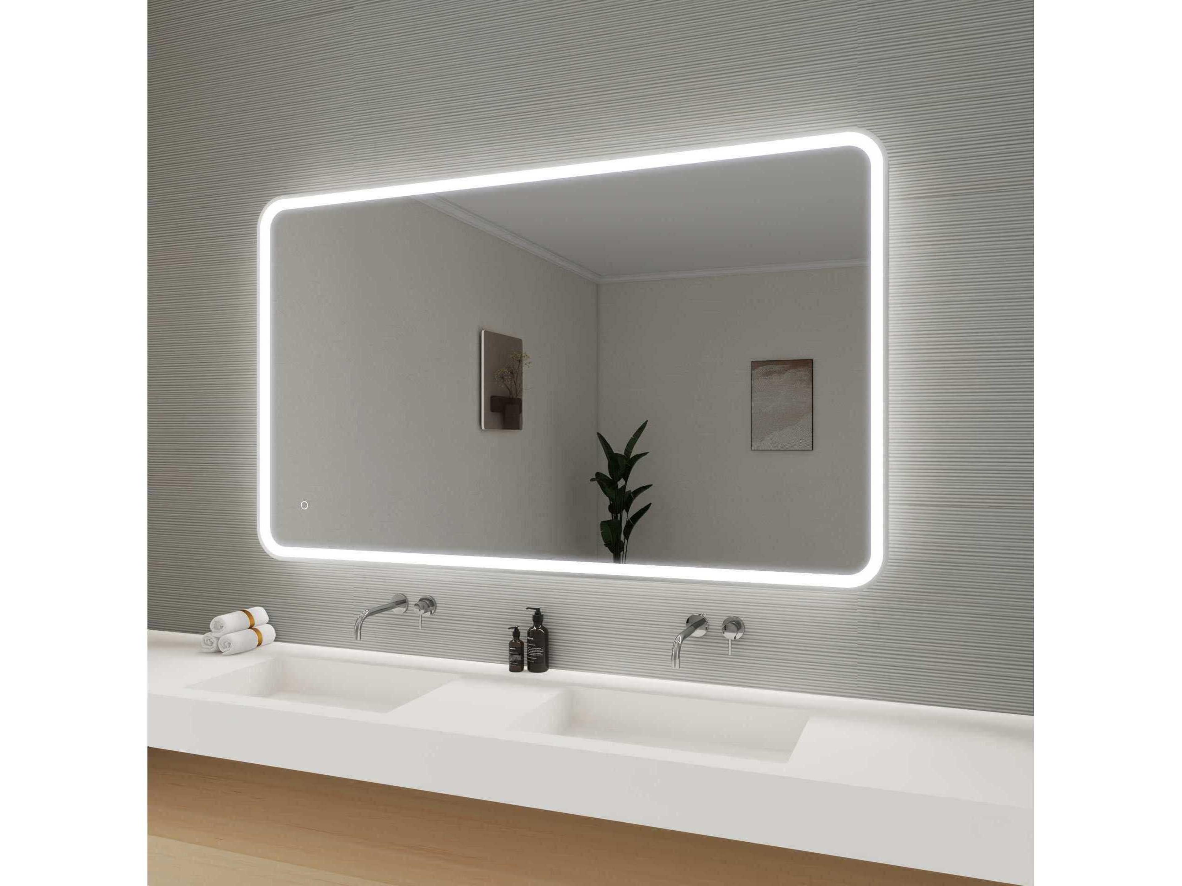 Elegant Lighting Harmoni Silver Rectangular Wall Mirror