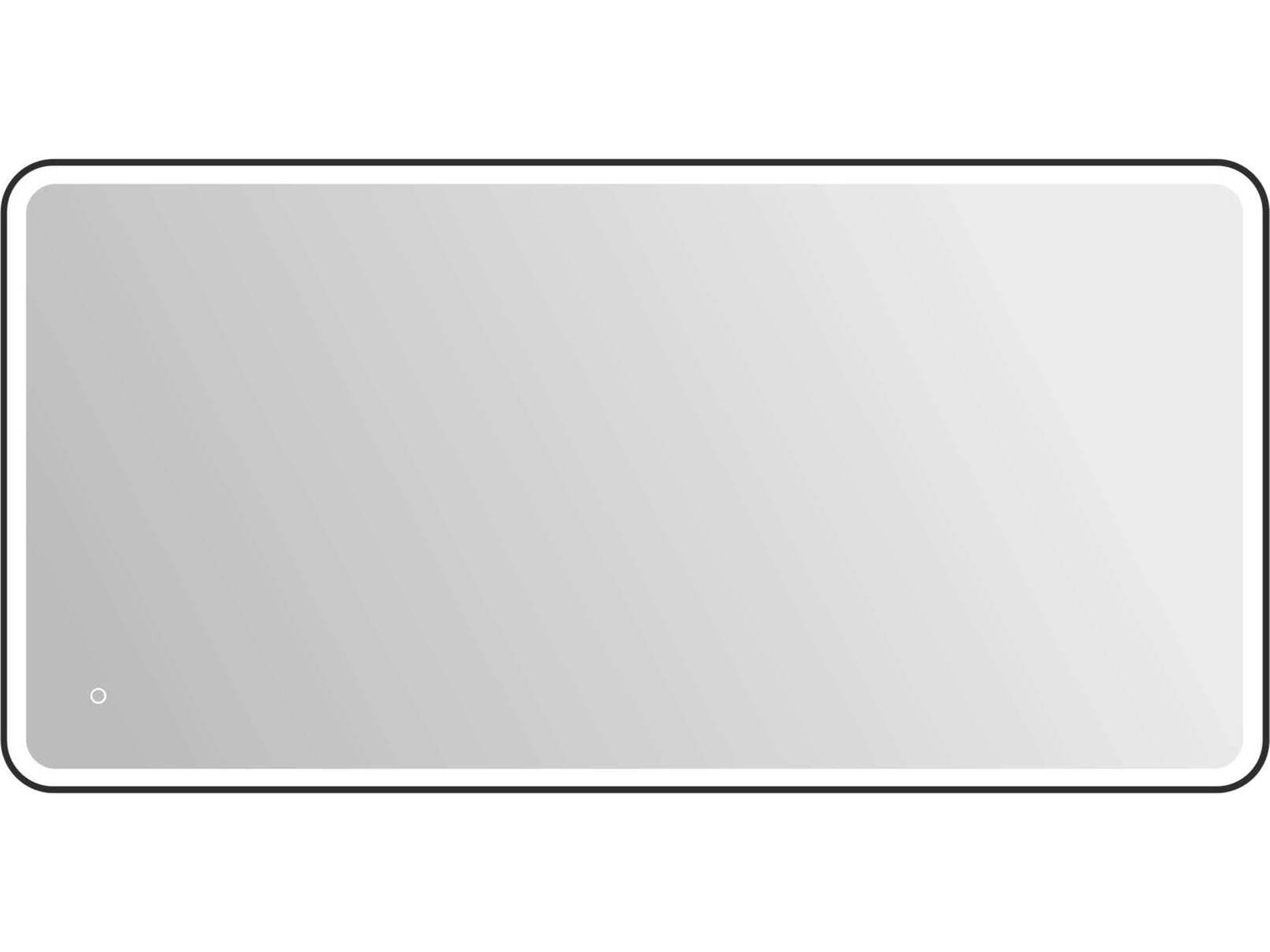 Elegant Lighting Harmoni Black Rectangular Wall Mirror