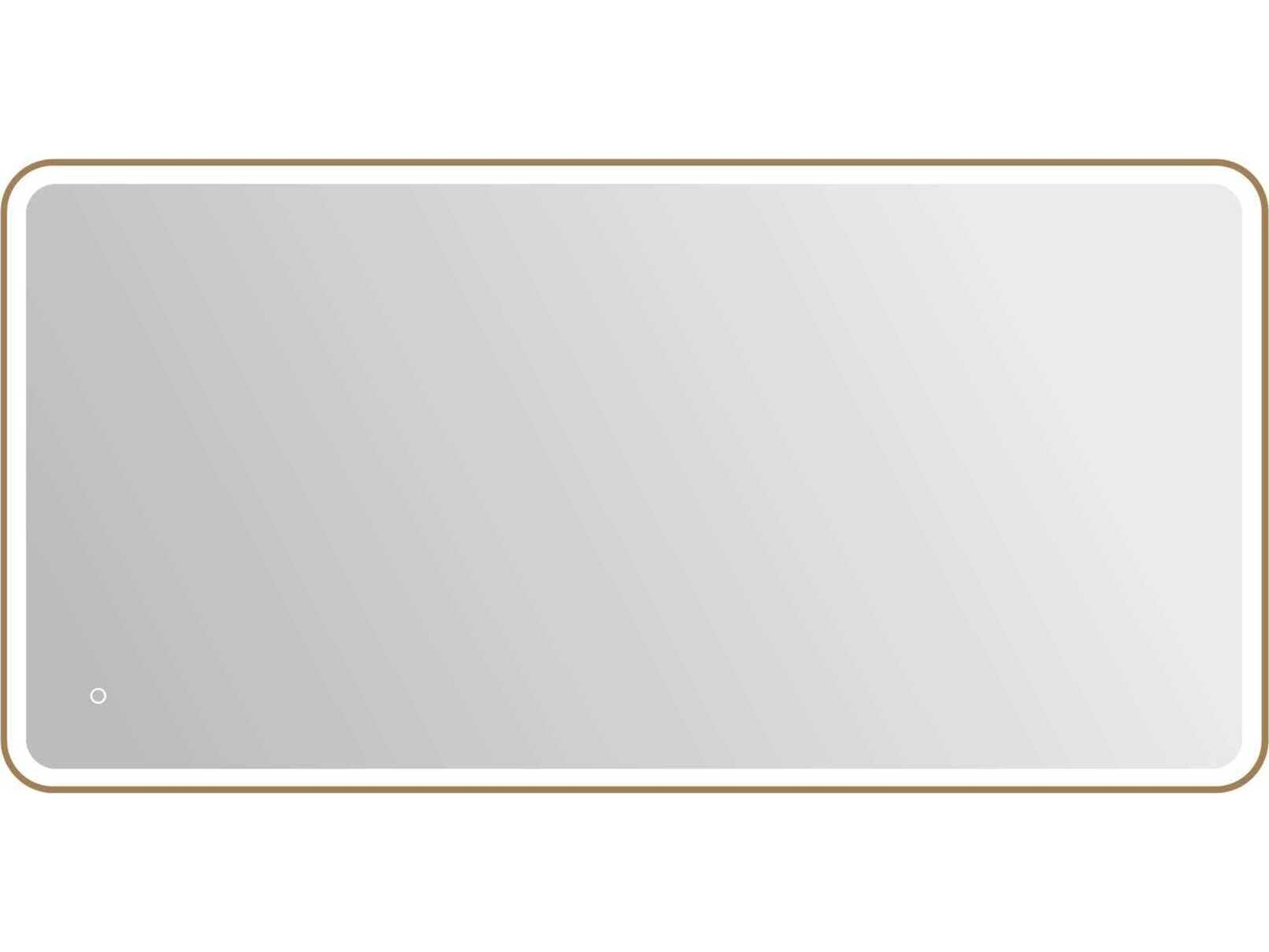 Harmoni Satin Gold Rectangular Wall Mirror