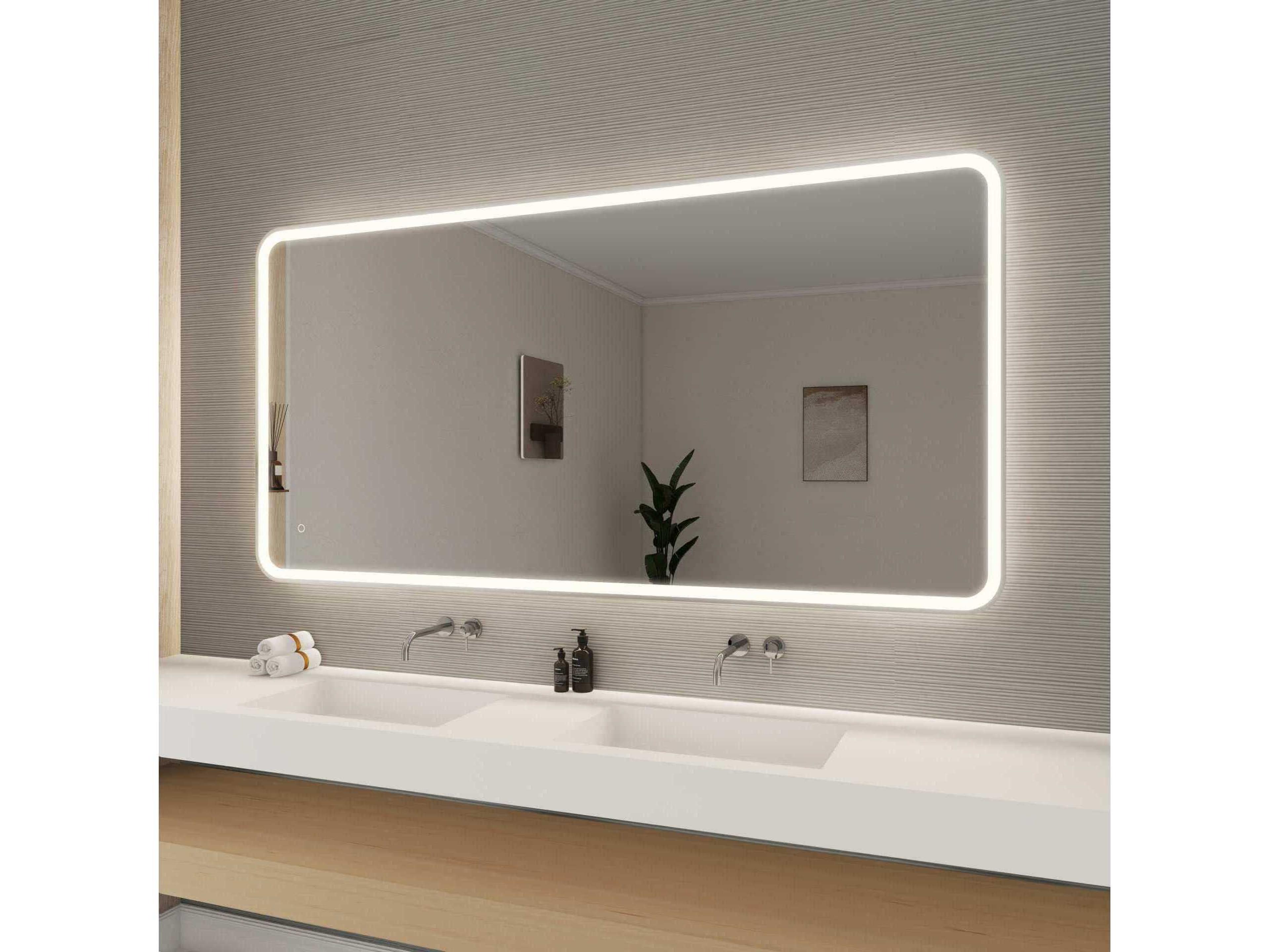 Elegant Lighting Harmoni Silver Rectangular Wall Mirror