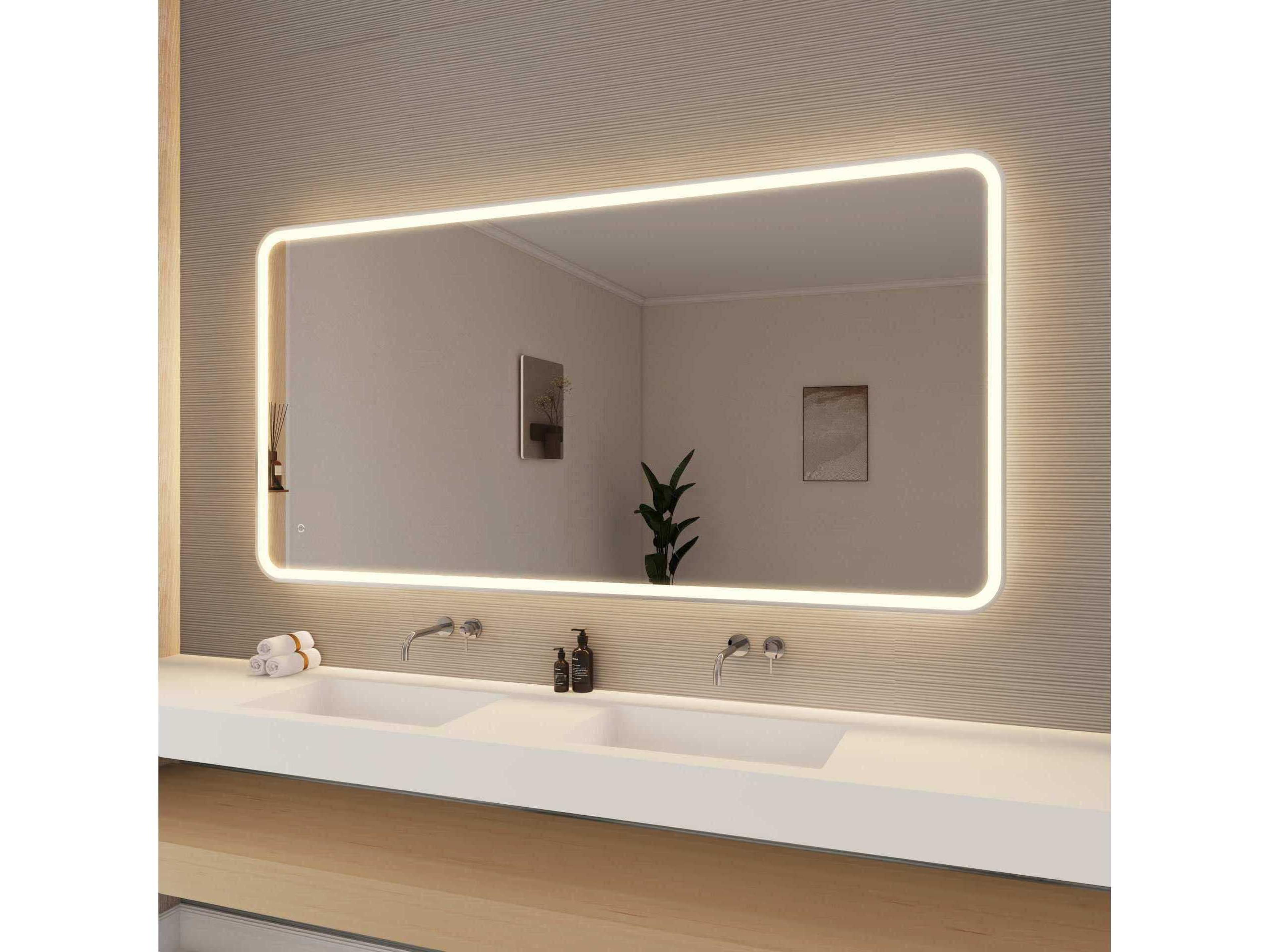 Elegant Lighting Harmoni Silver Rectangular Wall Mirror