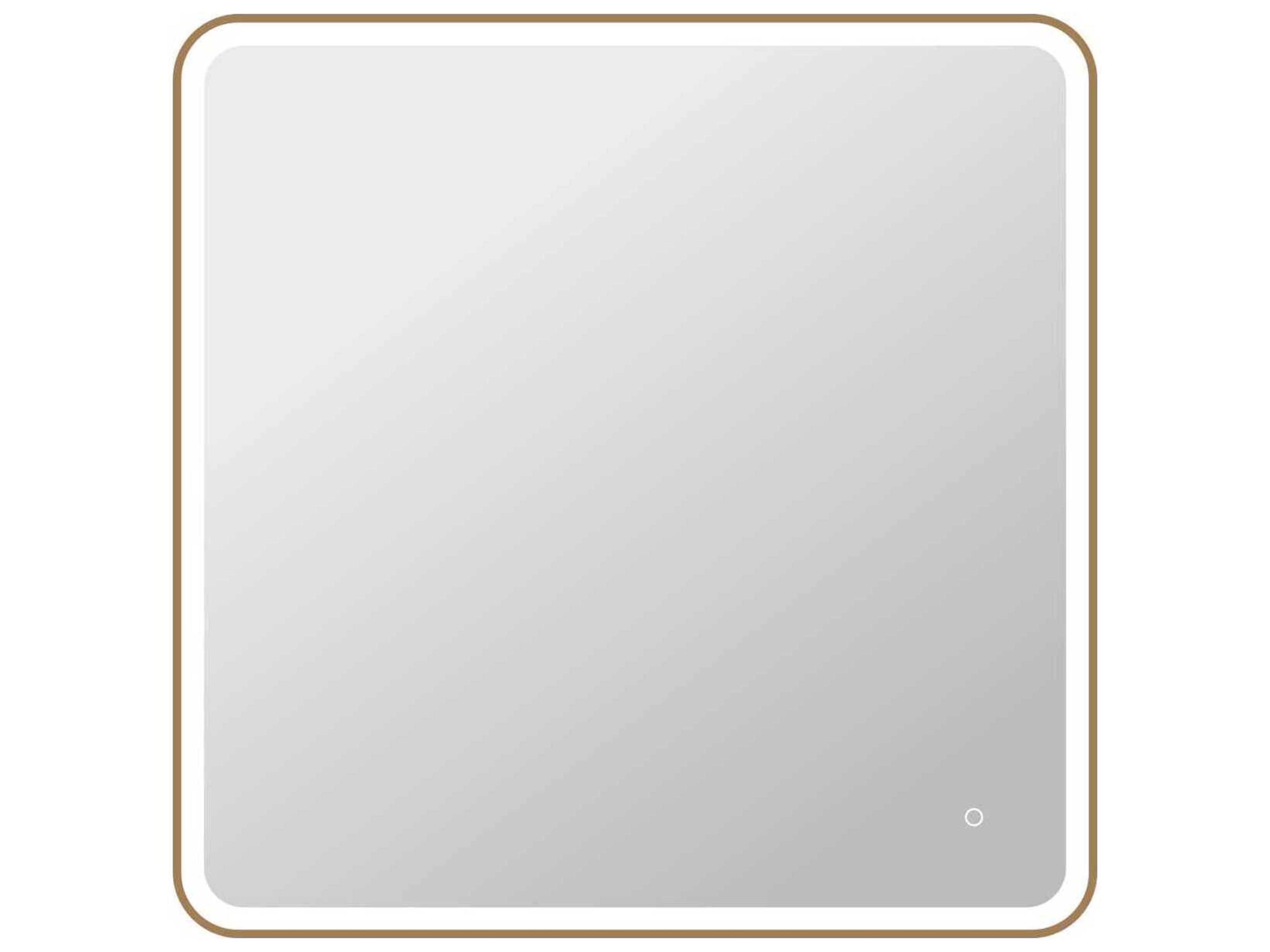 Harmoni Satin Gold Square Wall Mirror