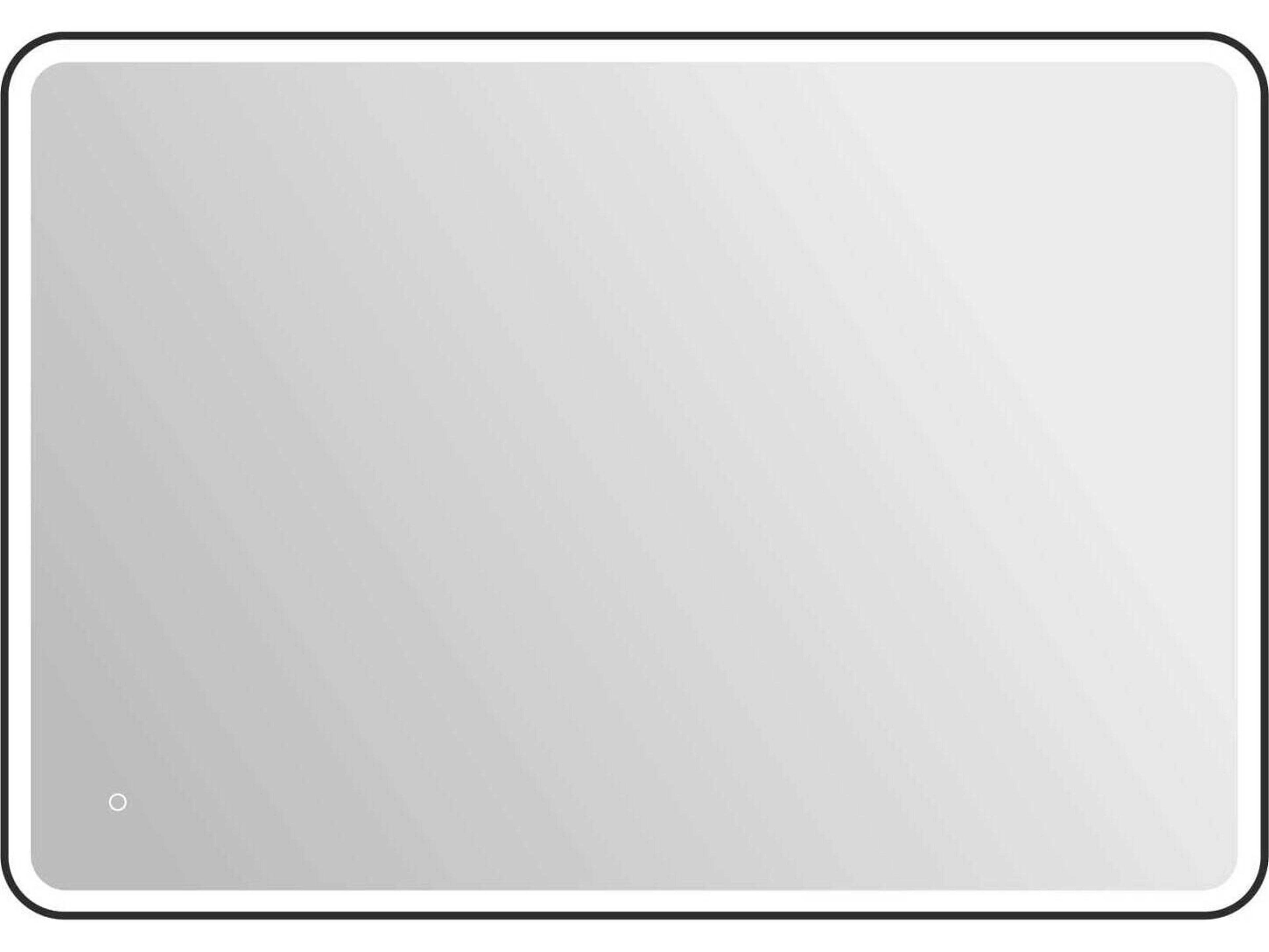 Elegant Lighting Harmoni Black Rectangular Wall Mirror