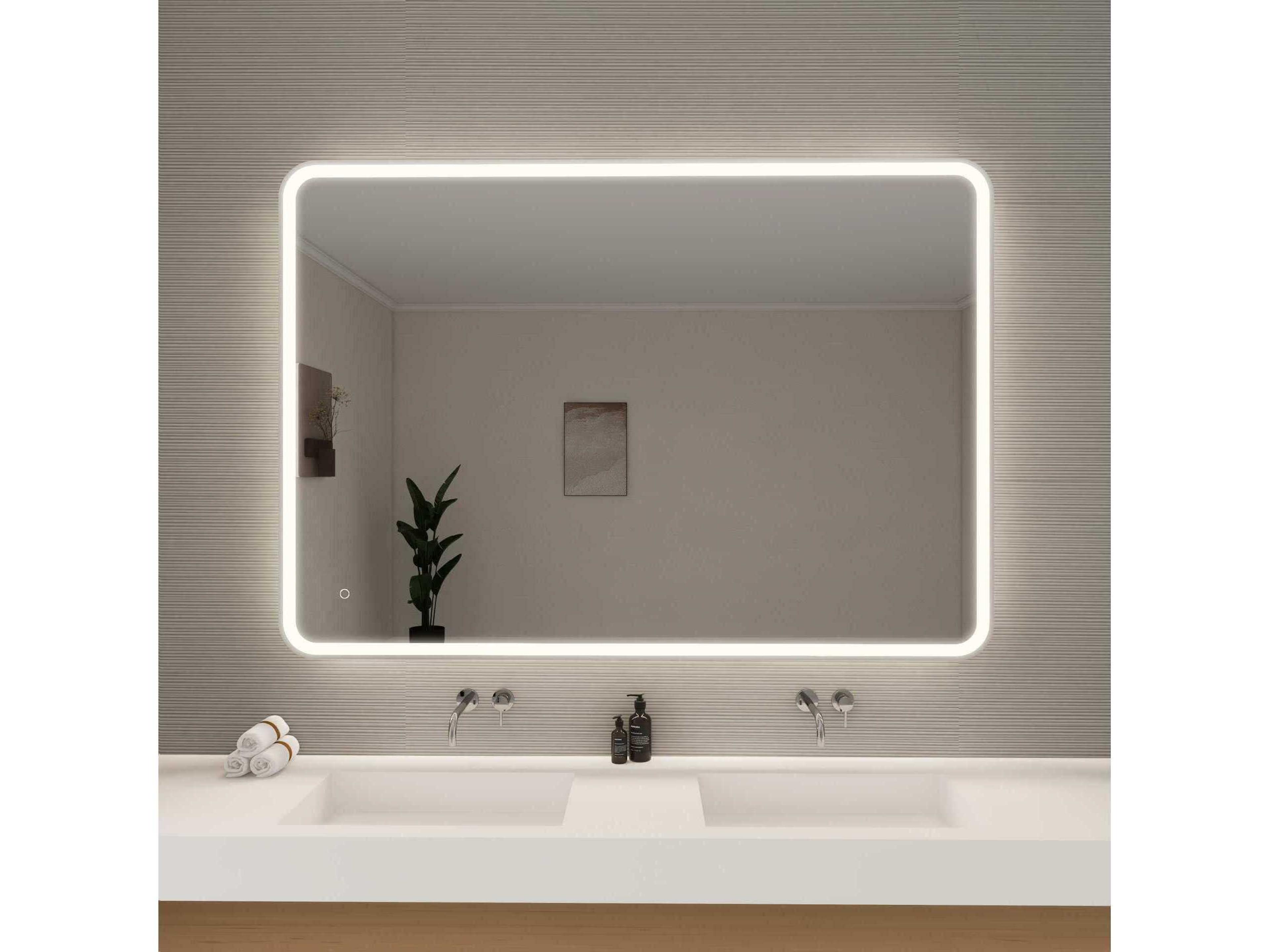 Elegant Lighting Harmoni Silver Rectangular Wall Mirror