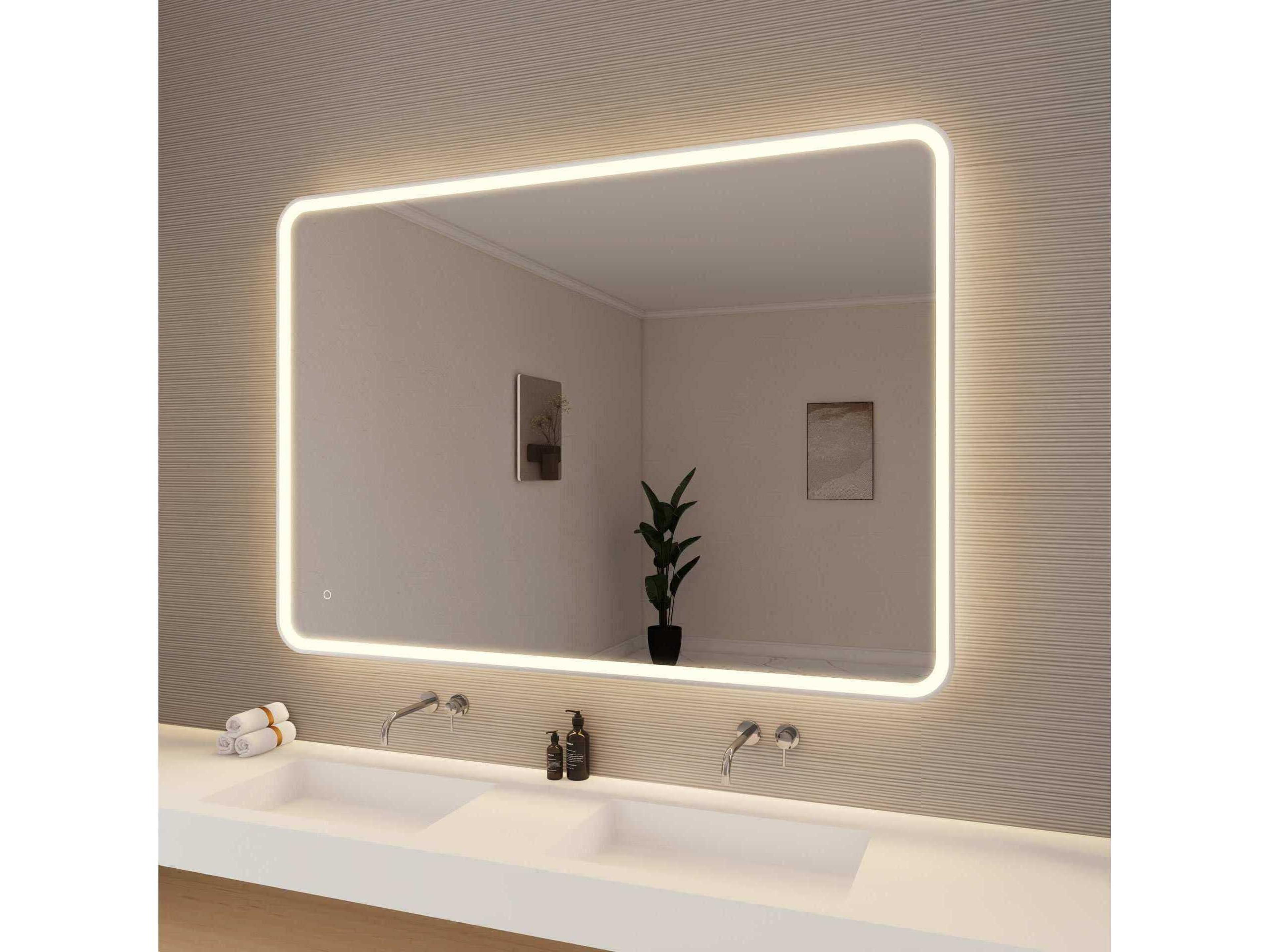 Elegant Lighting Harmoni Silver Rectangular Wall Mirror