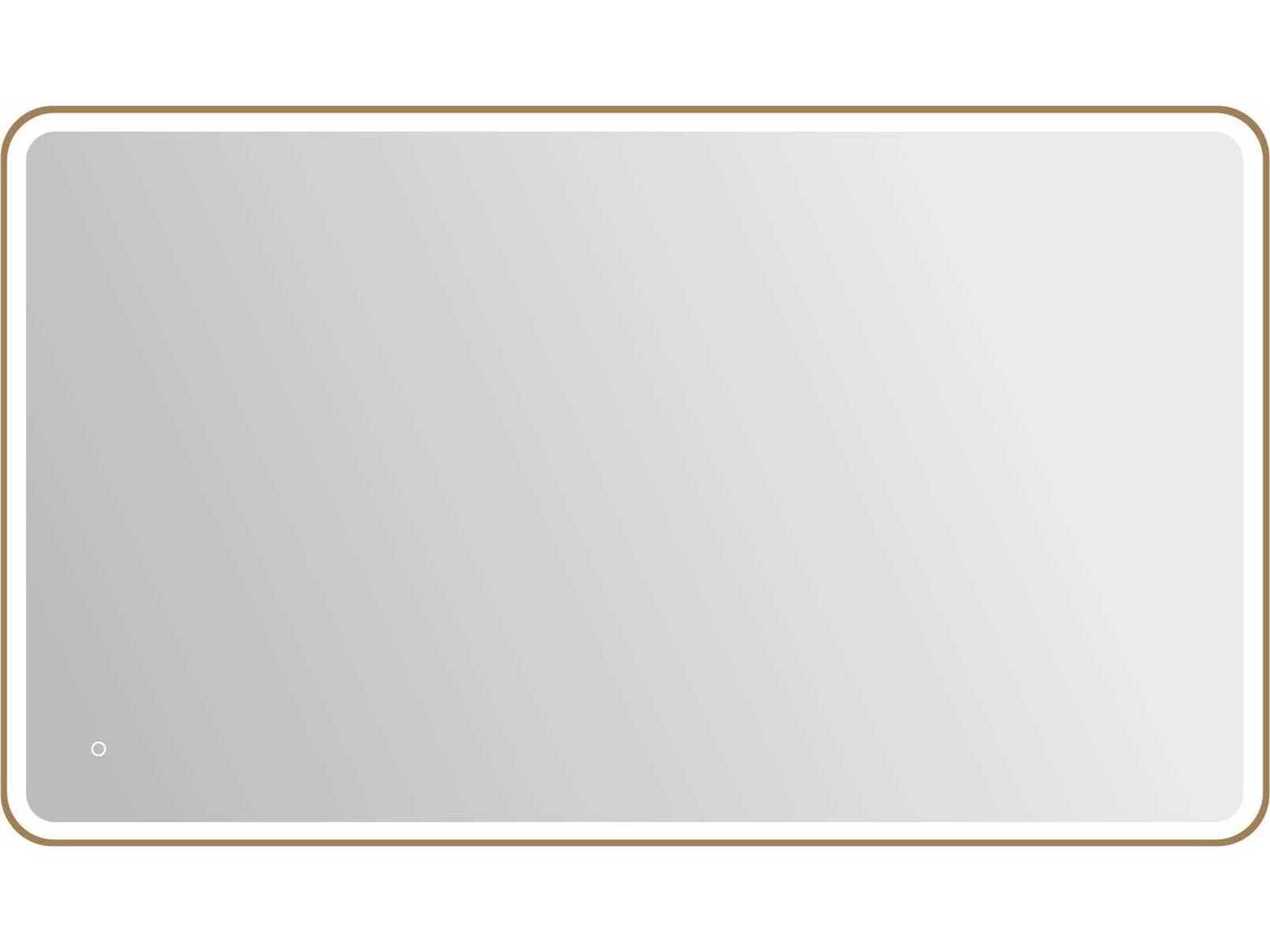 Elegant Lighting Harmoni Satin Gold Rectangular Wall Mirror