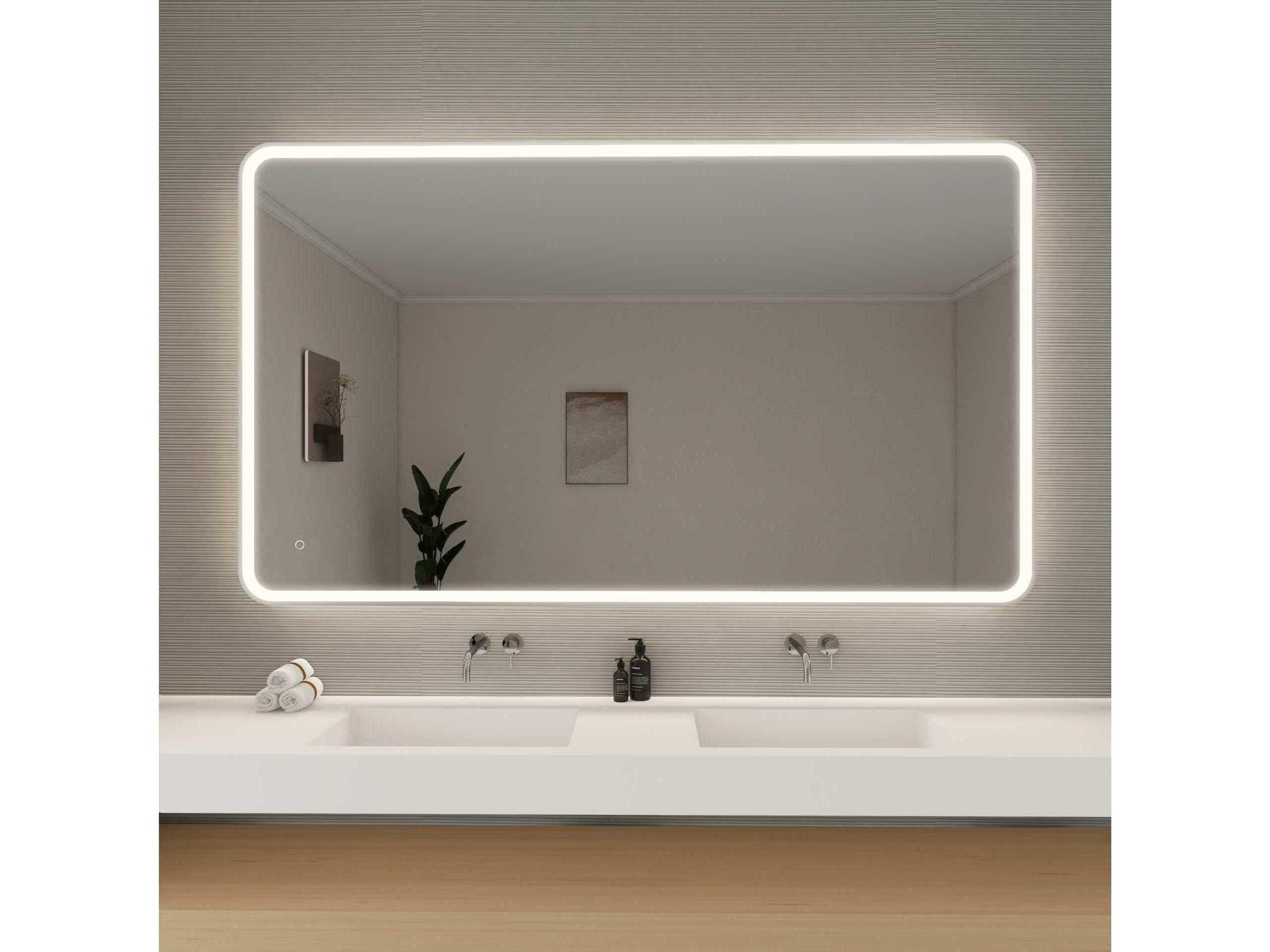 Elegant Lighting Harmoni Silver Rectangular Wall Mirror