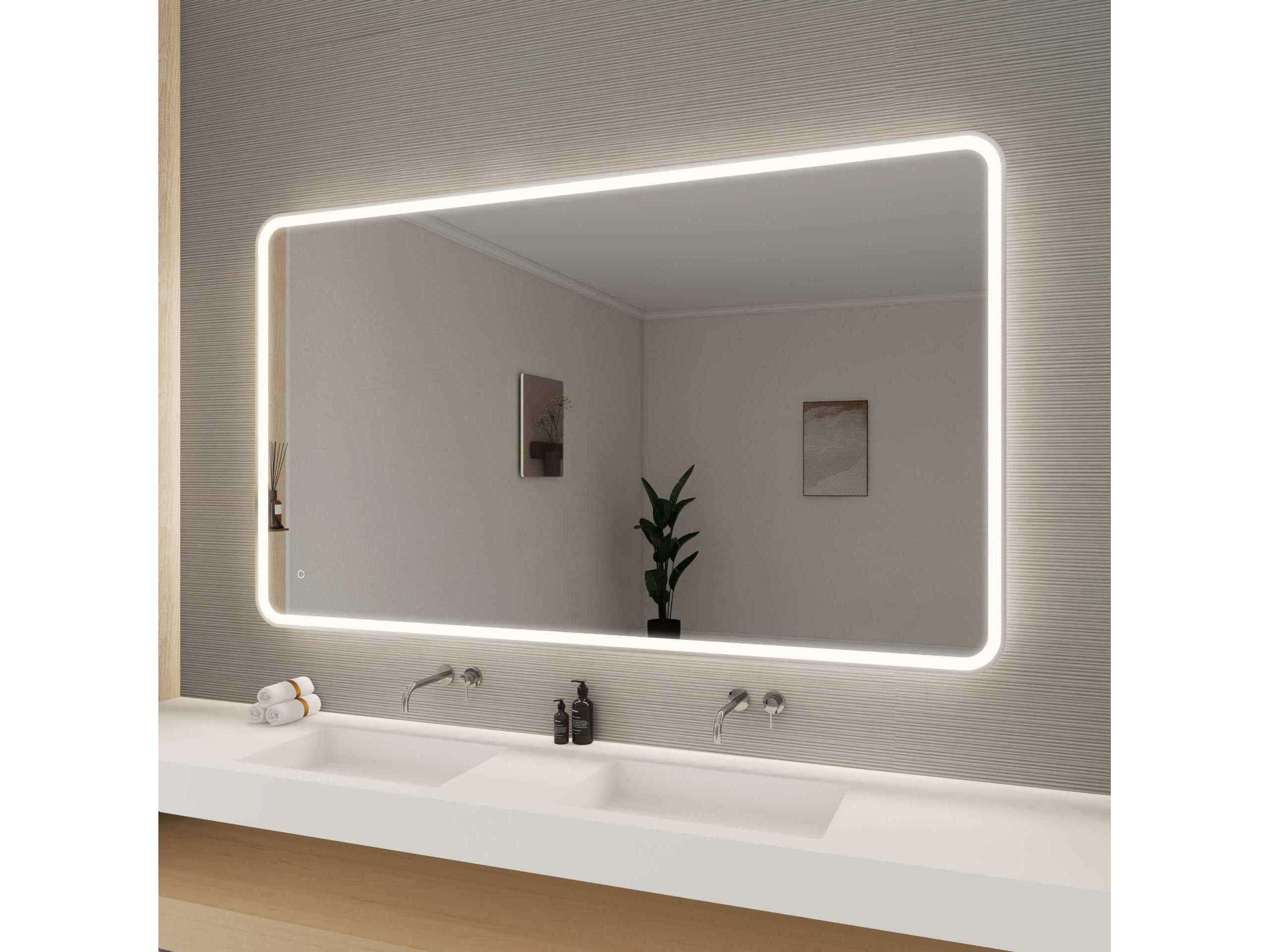 Elegant Lighting Harmoni Silver Rectangular Wall Mirror