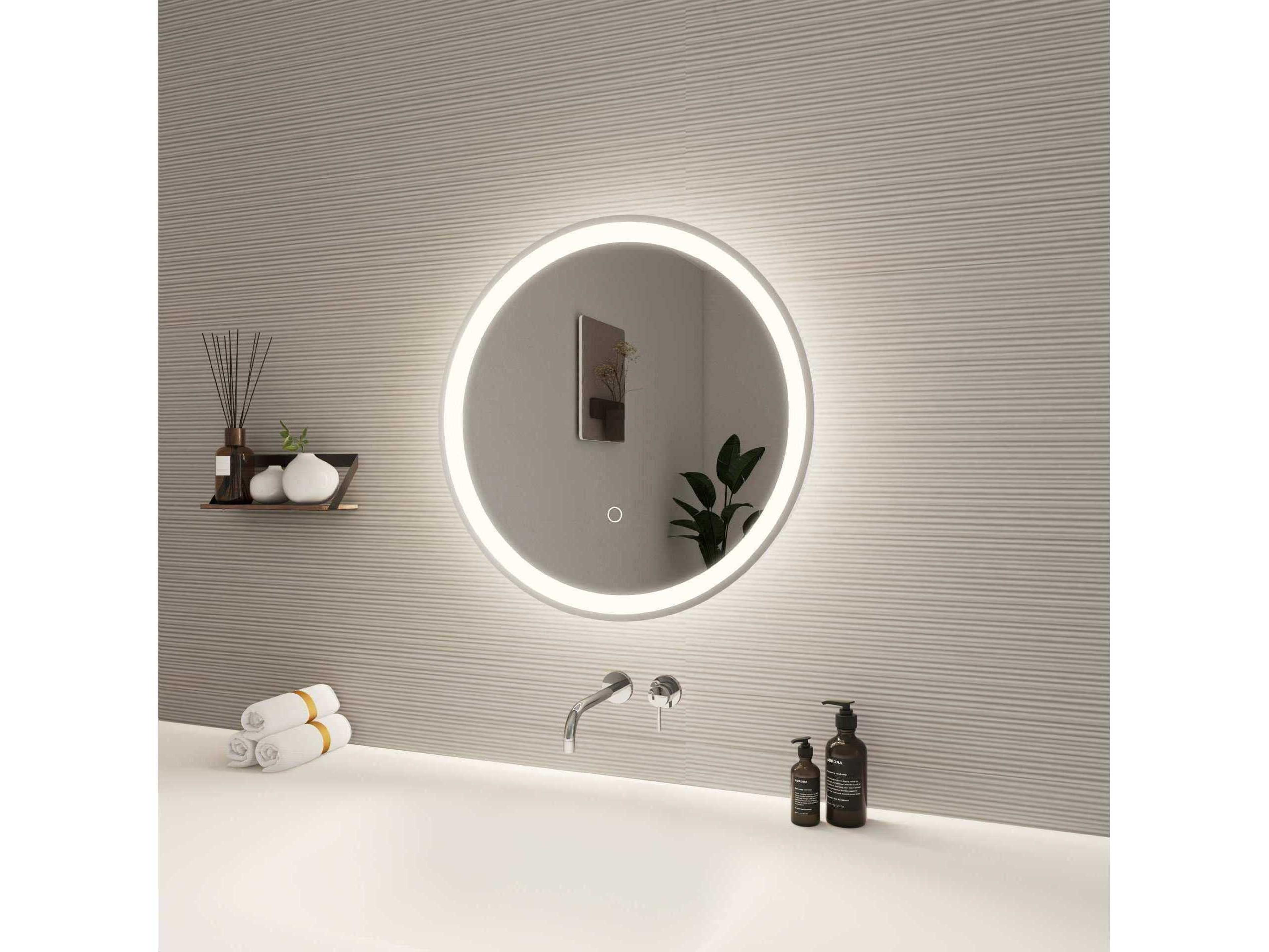 Elegant Lighting Harmoni Silver Round Wall Mirror