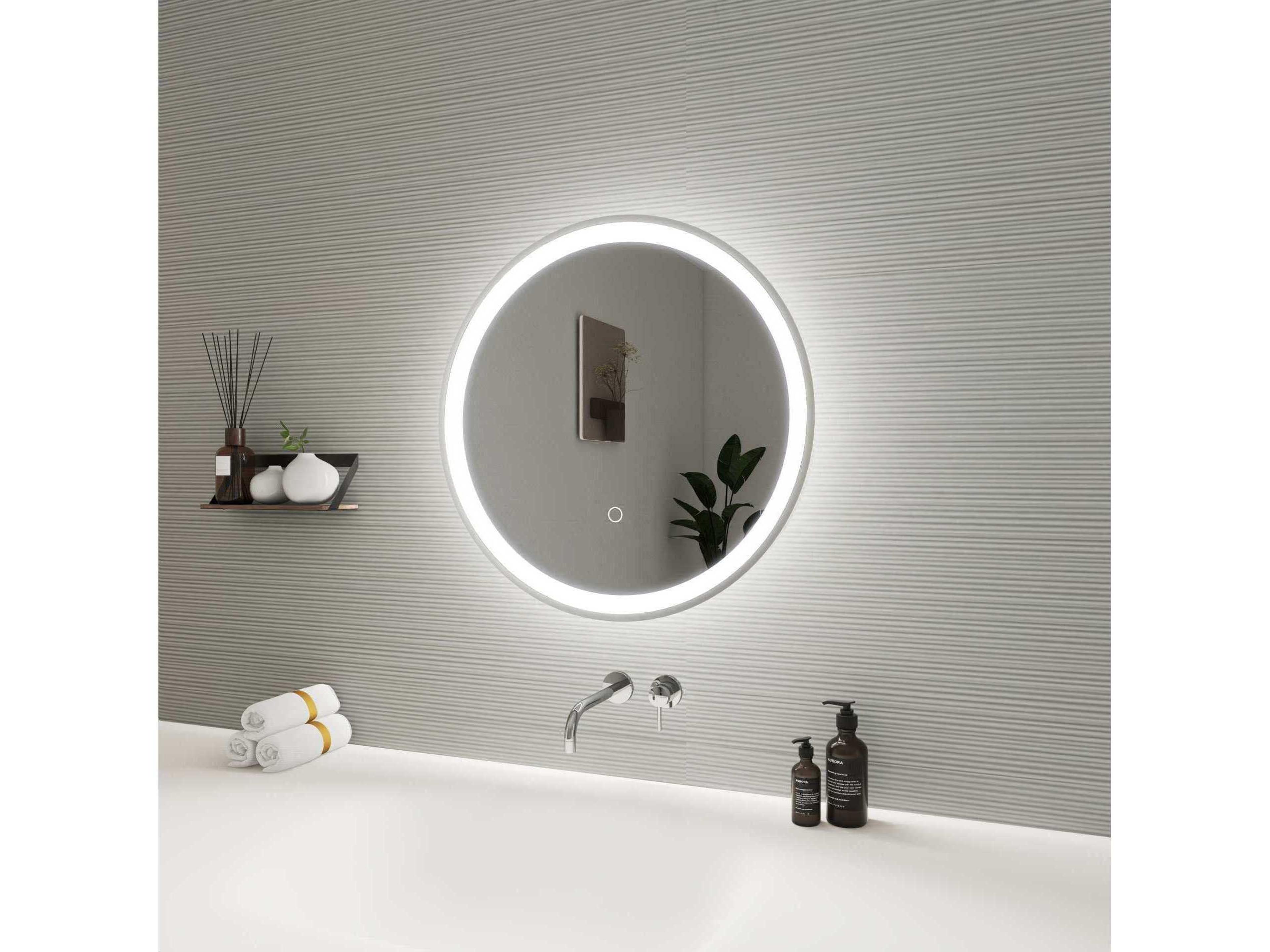 Elegant Lighting Harmoni Silver Round Wall Mirror