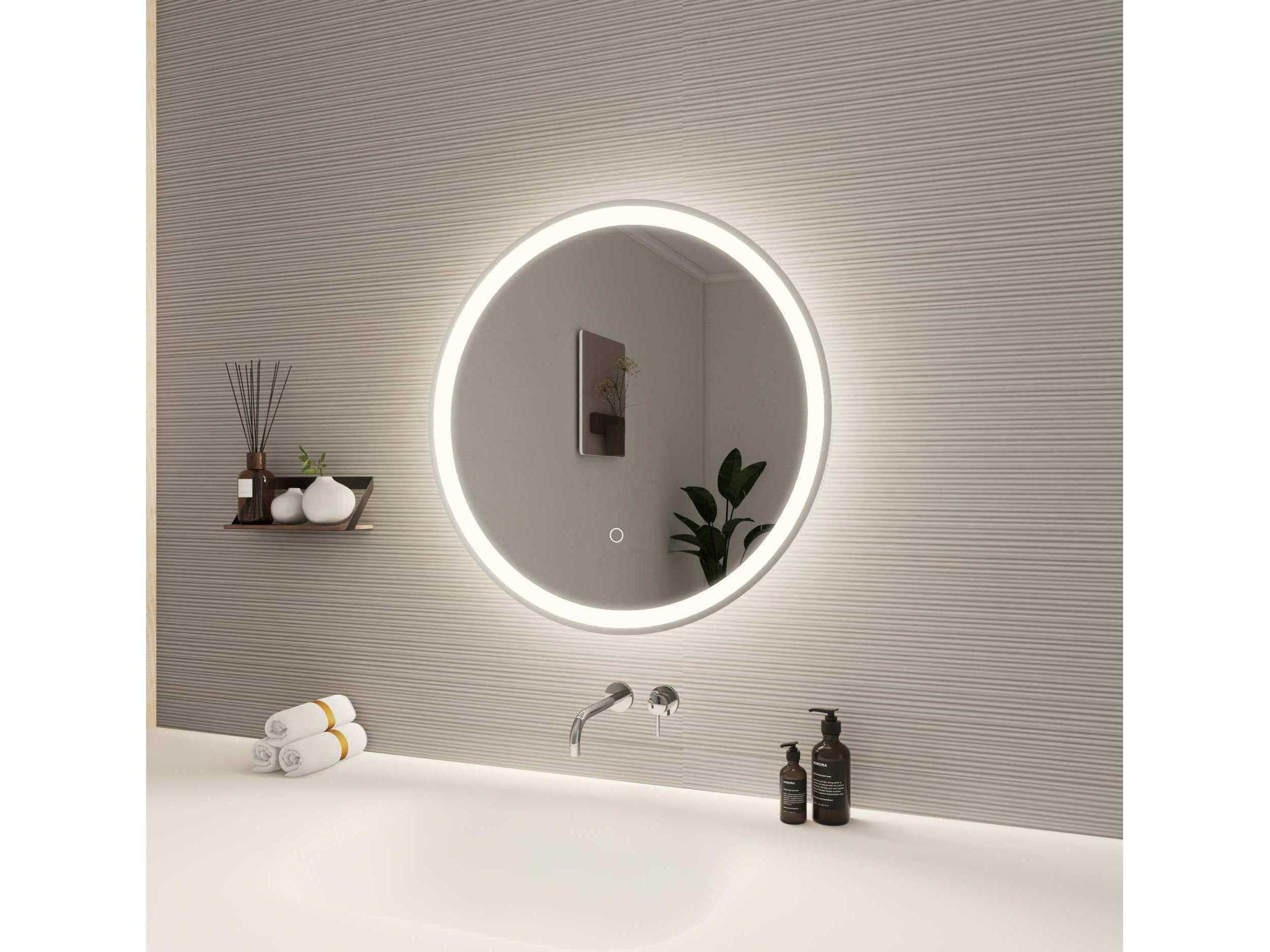 Elegant Lighting Harmoni Silver Round Wall Mirror