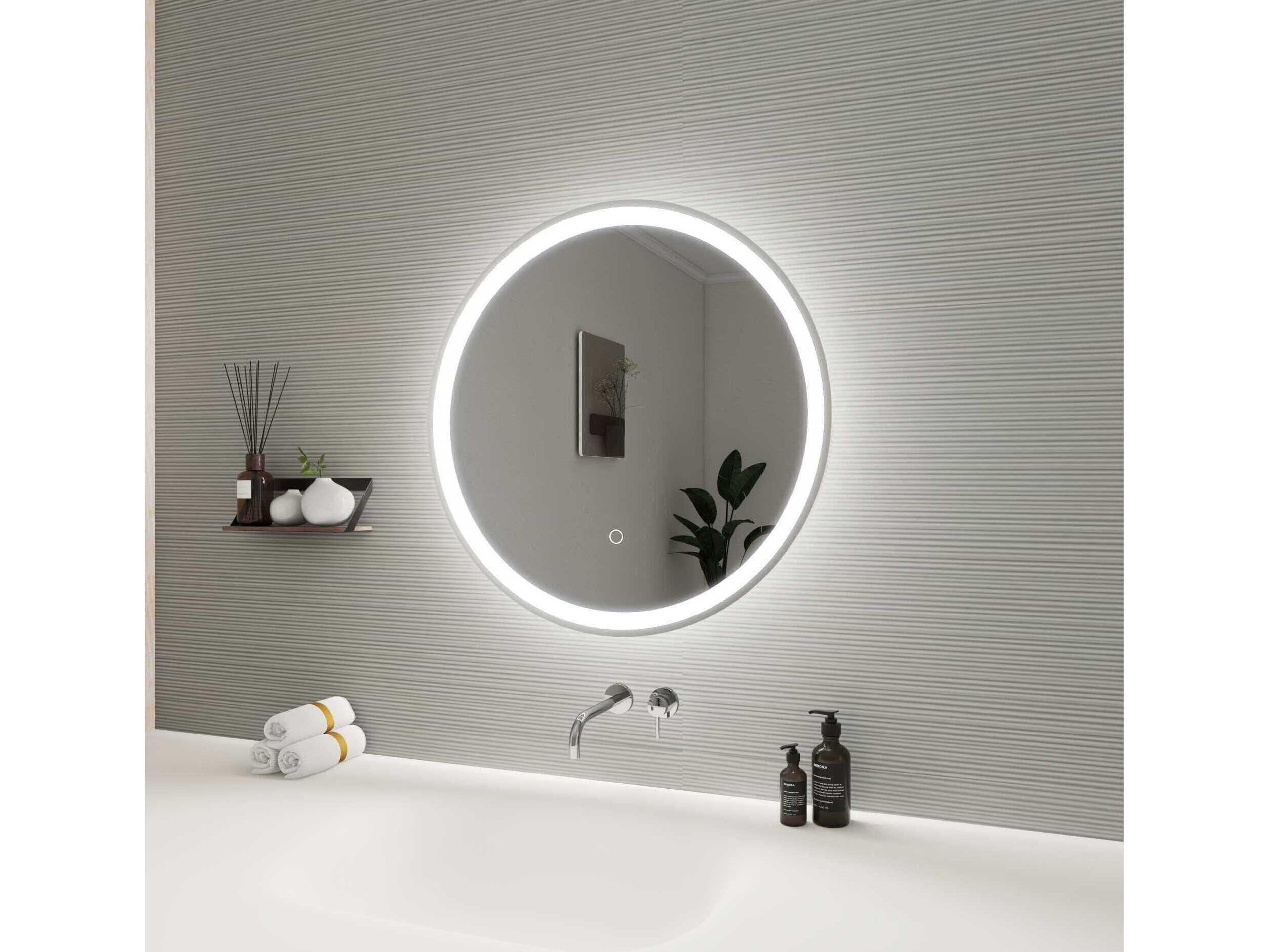 Elegant Lighting Harmoni Silver Round Wall Mirror