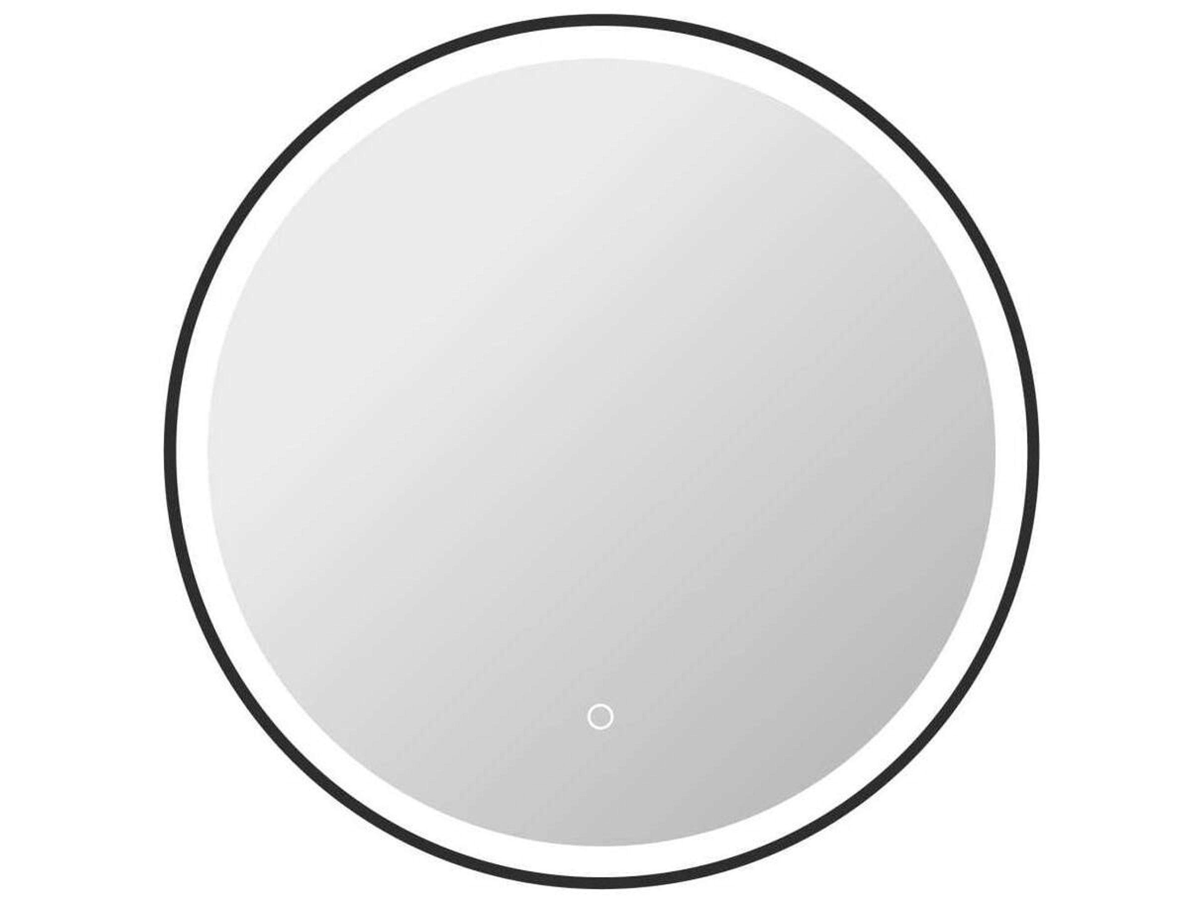 Elegant Lighting Harmoni Black Round Wall Mirror