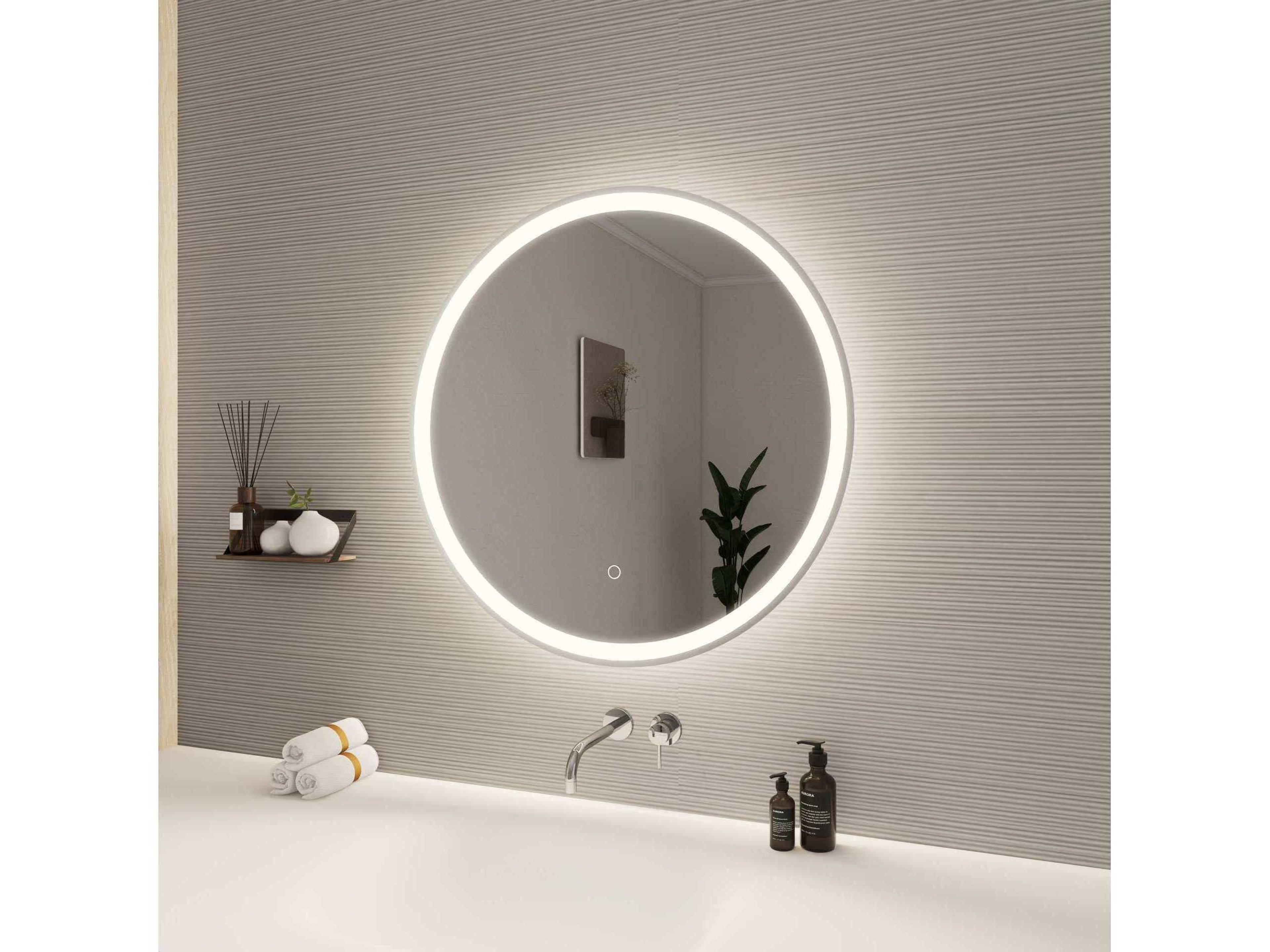 Elegant Lighting Harmoni Silver Round Wall Mirror
