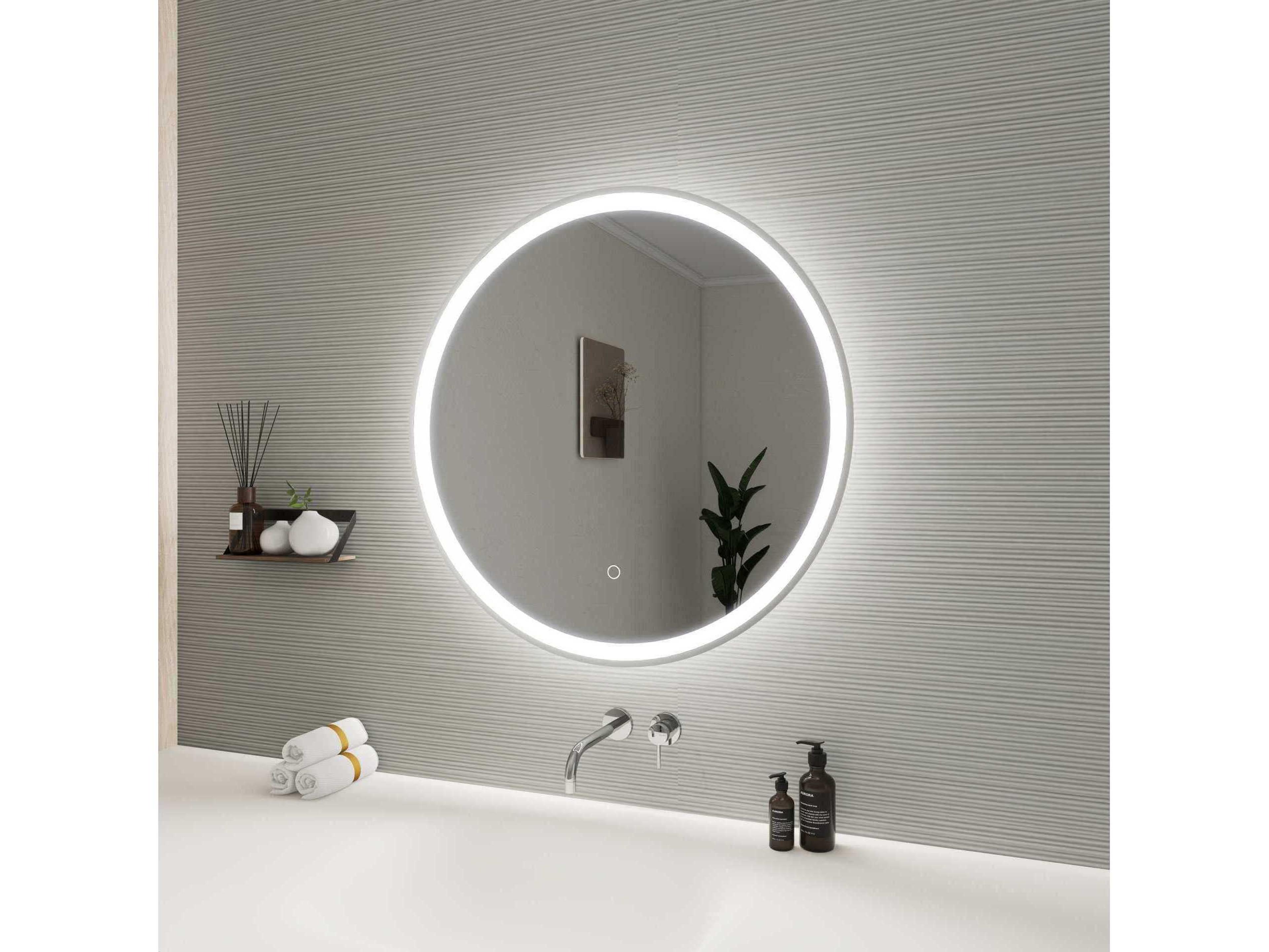 Elegant Lighting Harmoni Silver Round Wall Mirror