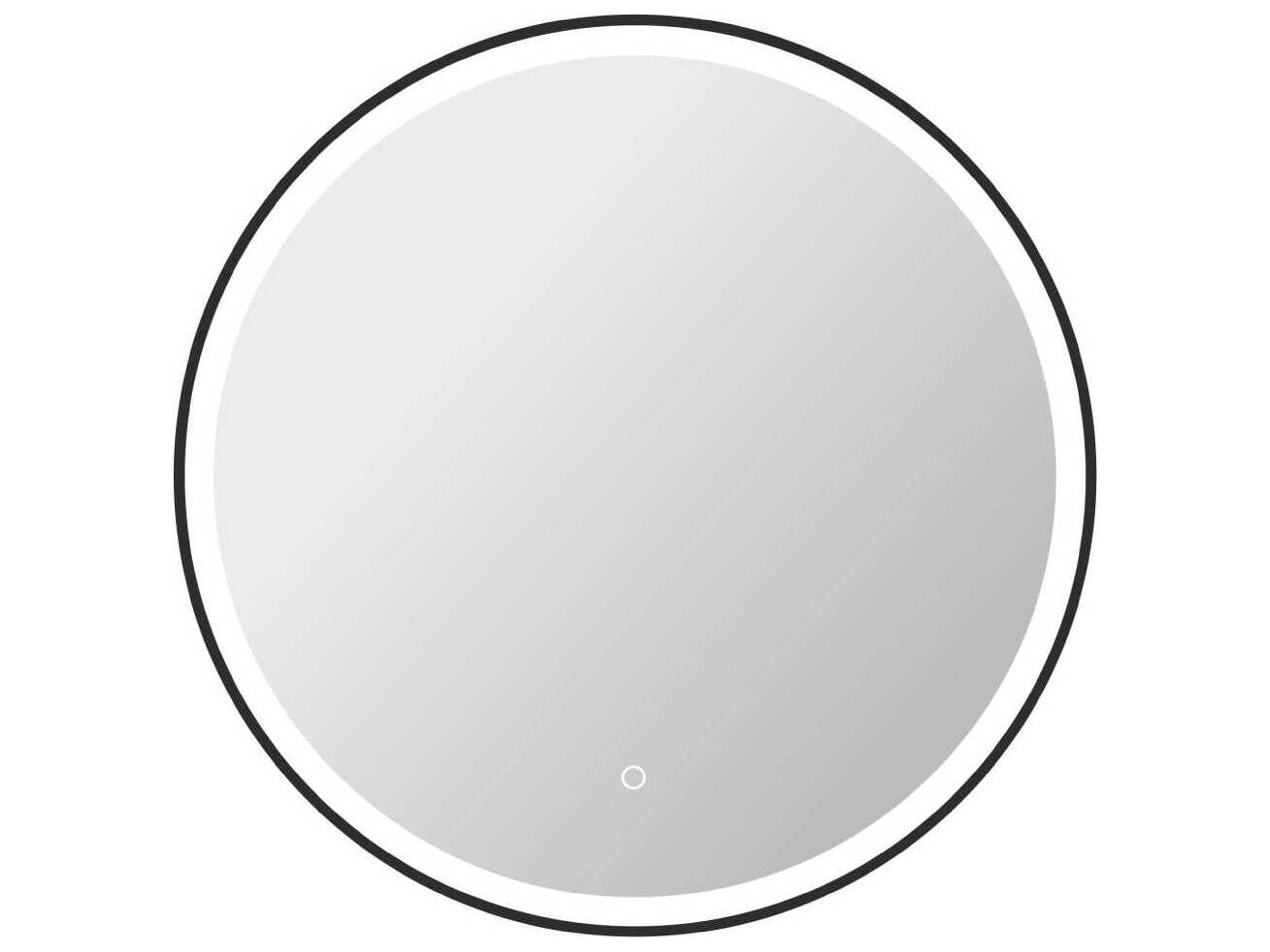 Harmoni Black Round Wall Mirror