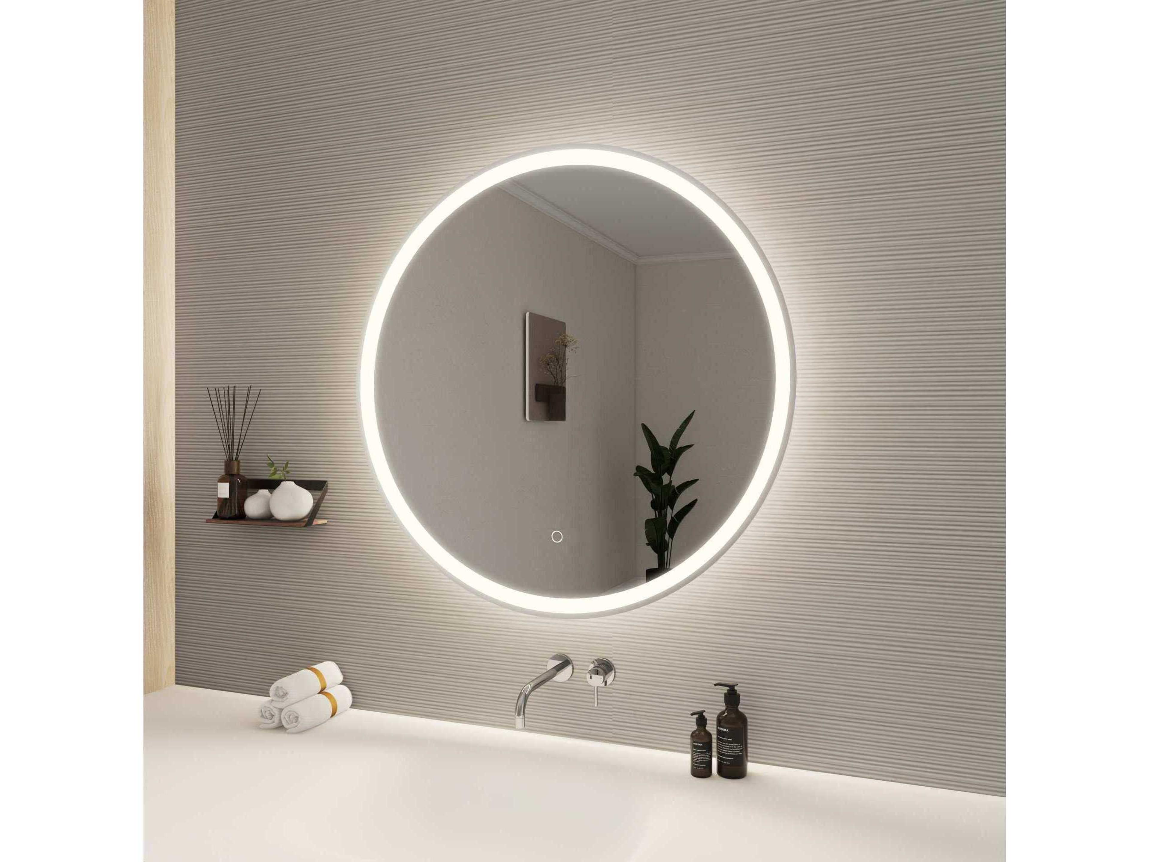 Elegant Lighting Harmoni Silver Round Wall Mirror