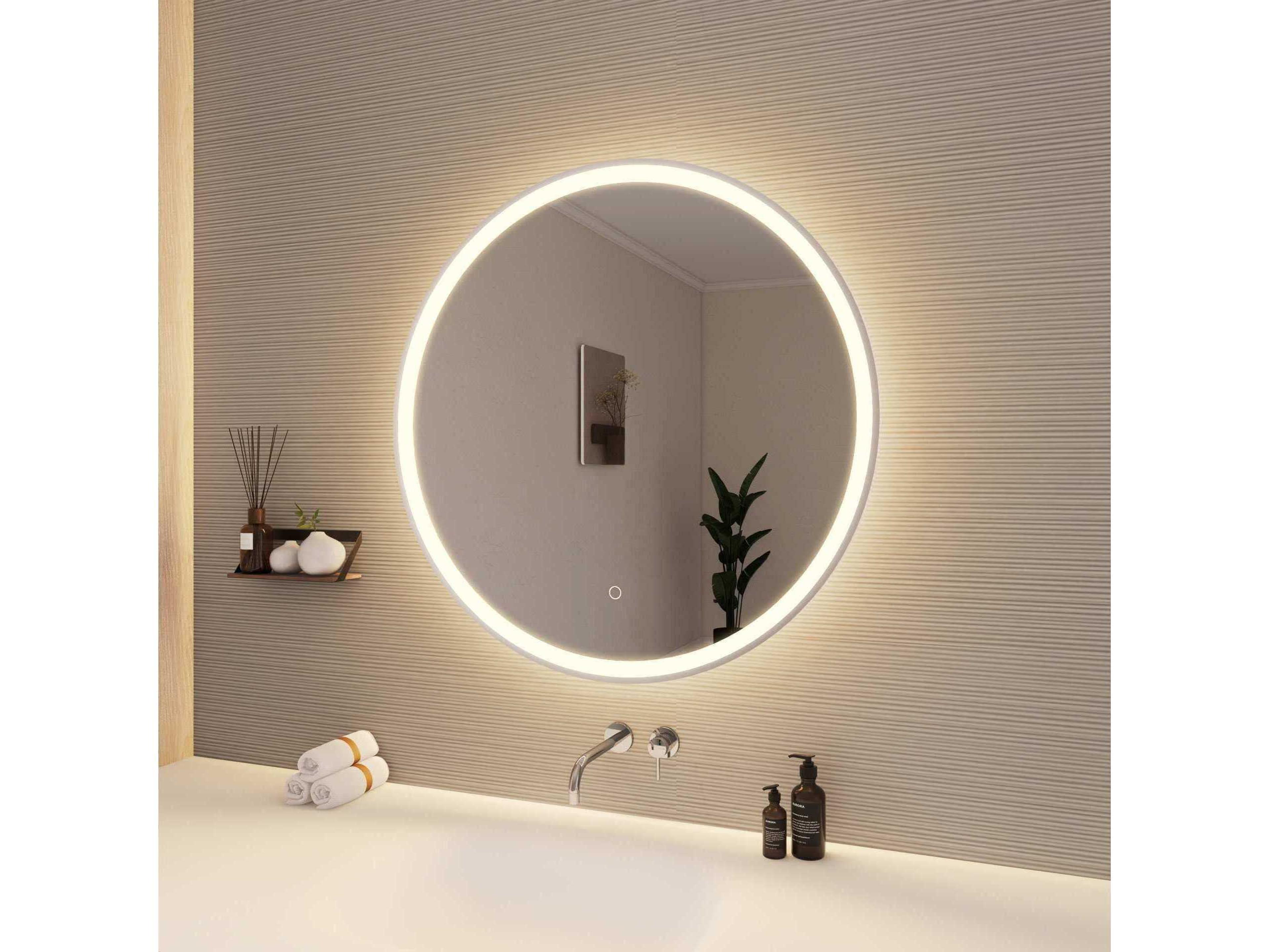 Elegant Lighting Harmoni Silver Round Wall Mirror